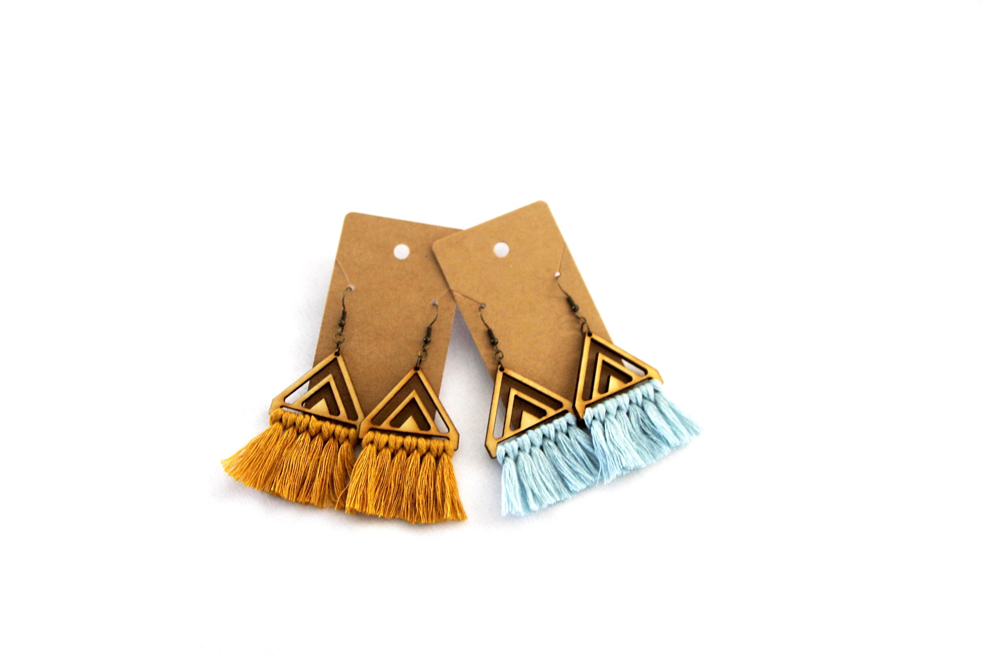 Triangle Macrame Earrings, Macrame Earrings, Boho Earrings, Bridesmaid Gift, Multiple Color Options