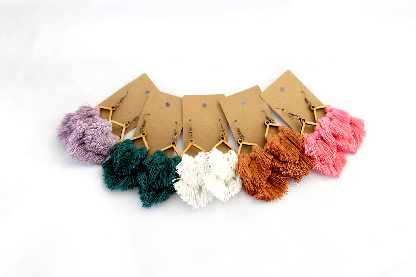 Triangle Macrame Earrings, Macrame Earrings, Boho Earrings, Bridesmaid Gift, Multiple Color Options