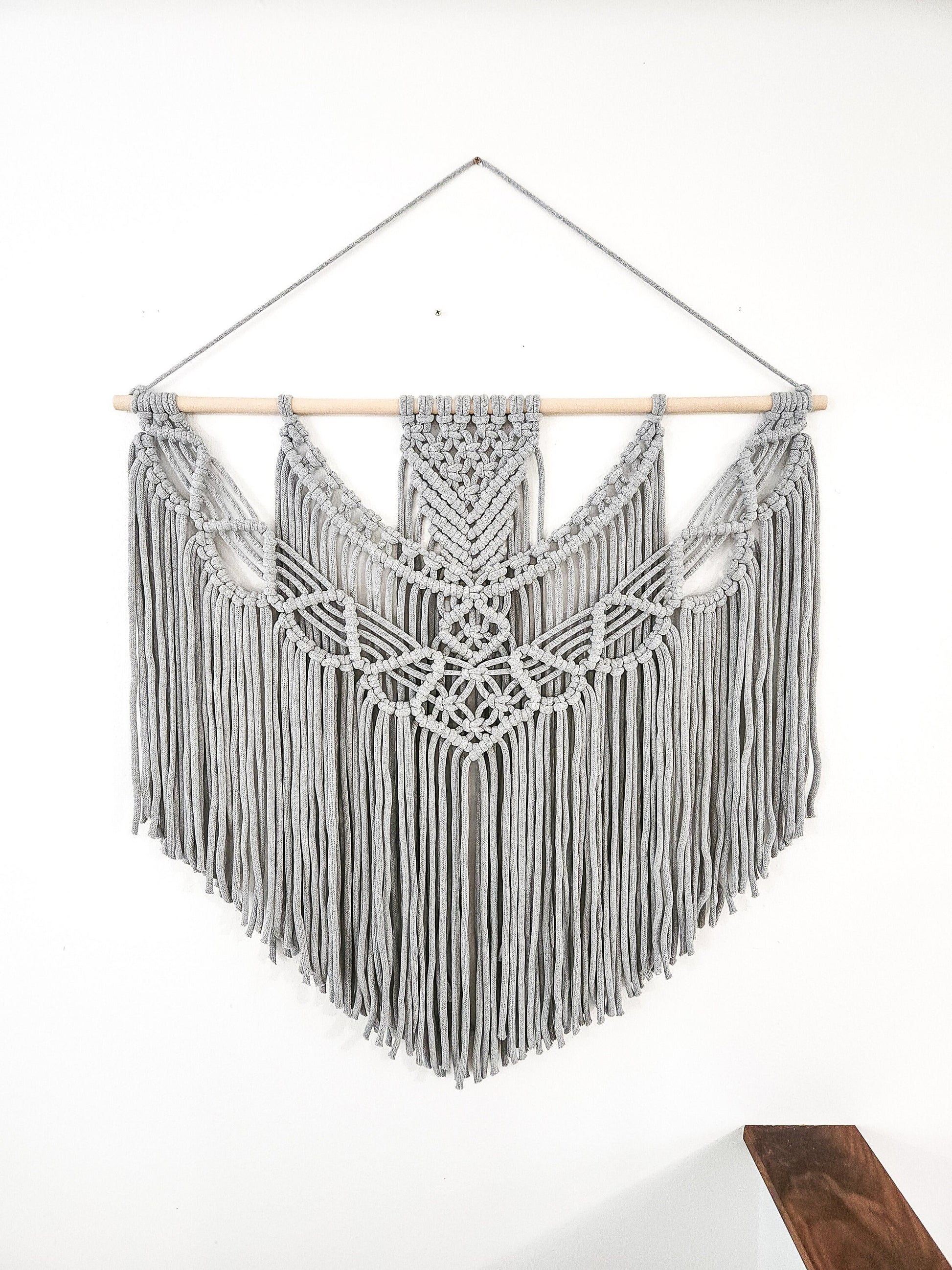 Extra Large Handmade Macrame Wall Hanging // Handmade in United States // 3 Feet Wide and 3 Feet Long