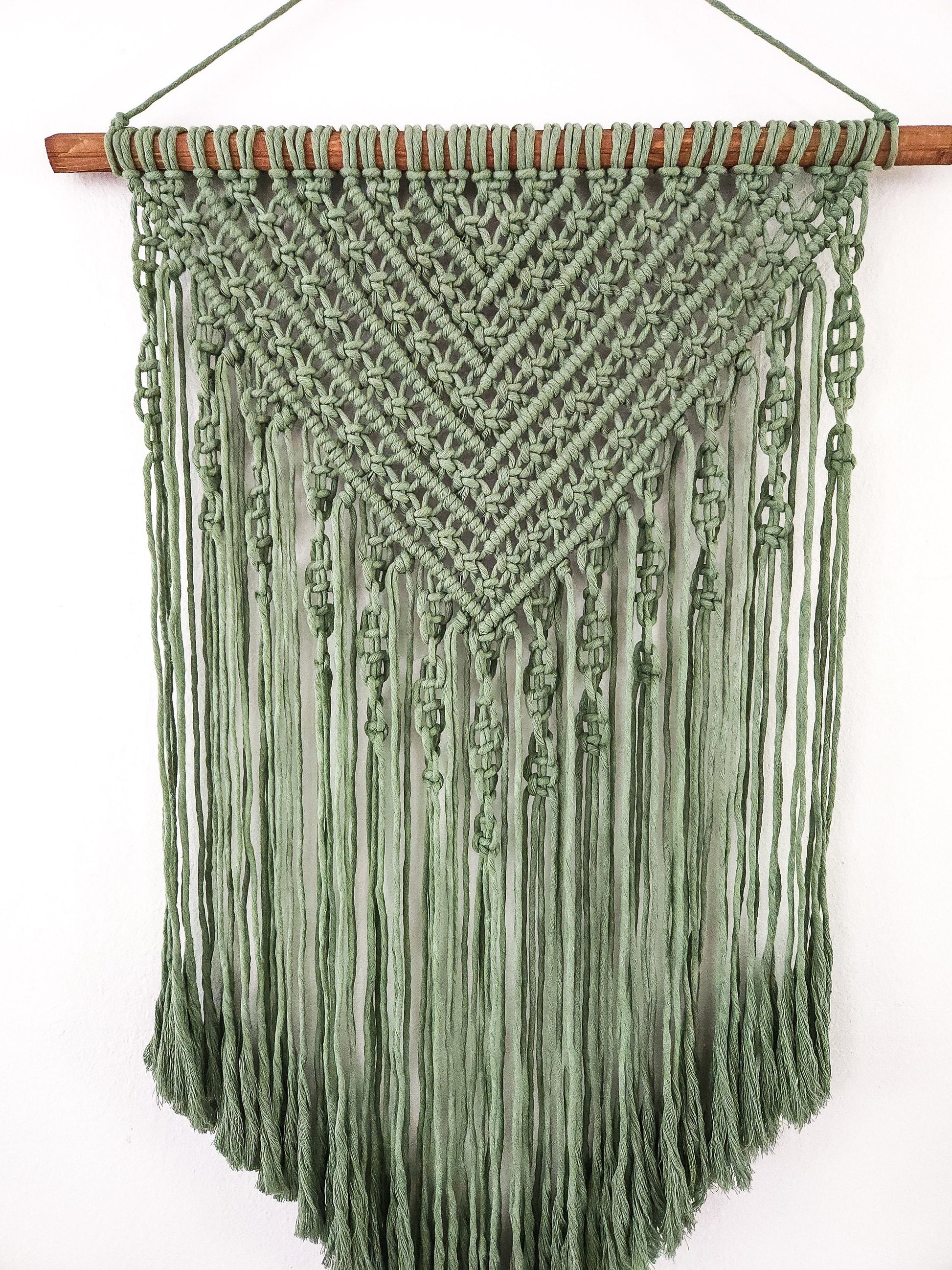 Large Handmade Macrame Wall Hanging Boho Decor for Home Decoration, bedroom, baby room, nursery, Eucalyptus Green, home & Bohemian Decor