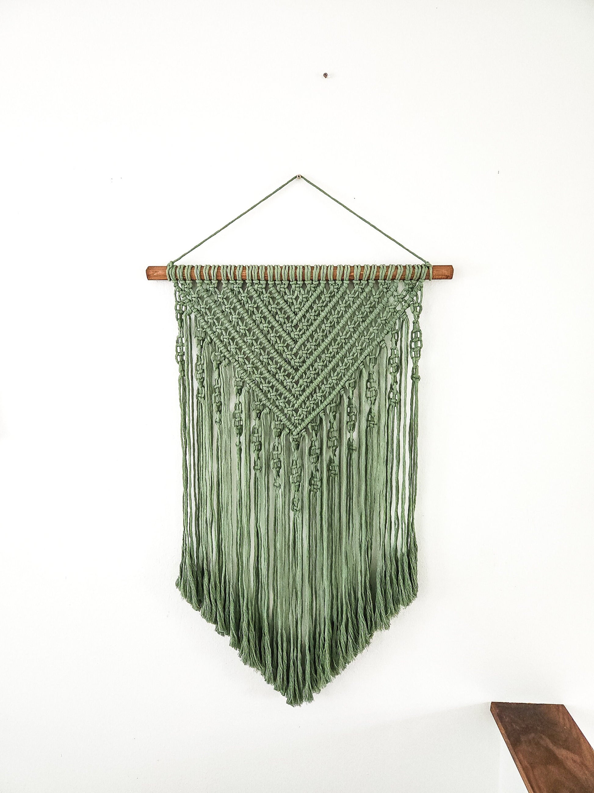 Large Handmade Macrame Wall Hanging Boho Decor for Home Decoration, bedroom, baby room, nursery, Eucalyptus Green, home & Bohemian Decor