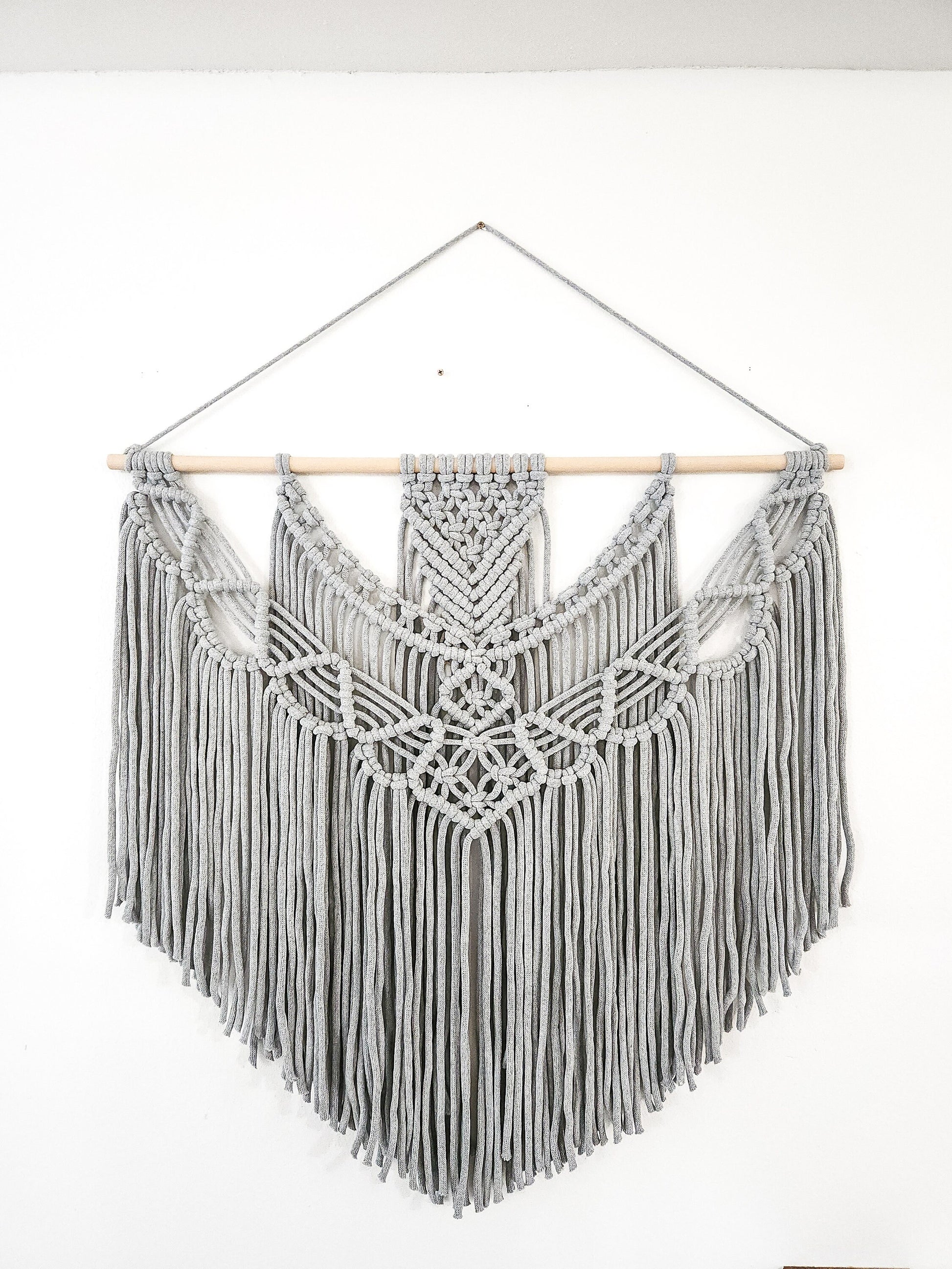Extra Large Handmade Macrame Wall Hanging // Handmade in United States // 3 Feet Wide and 3 Feet Long