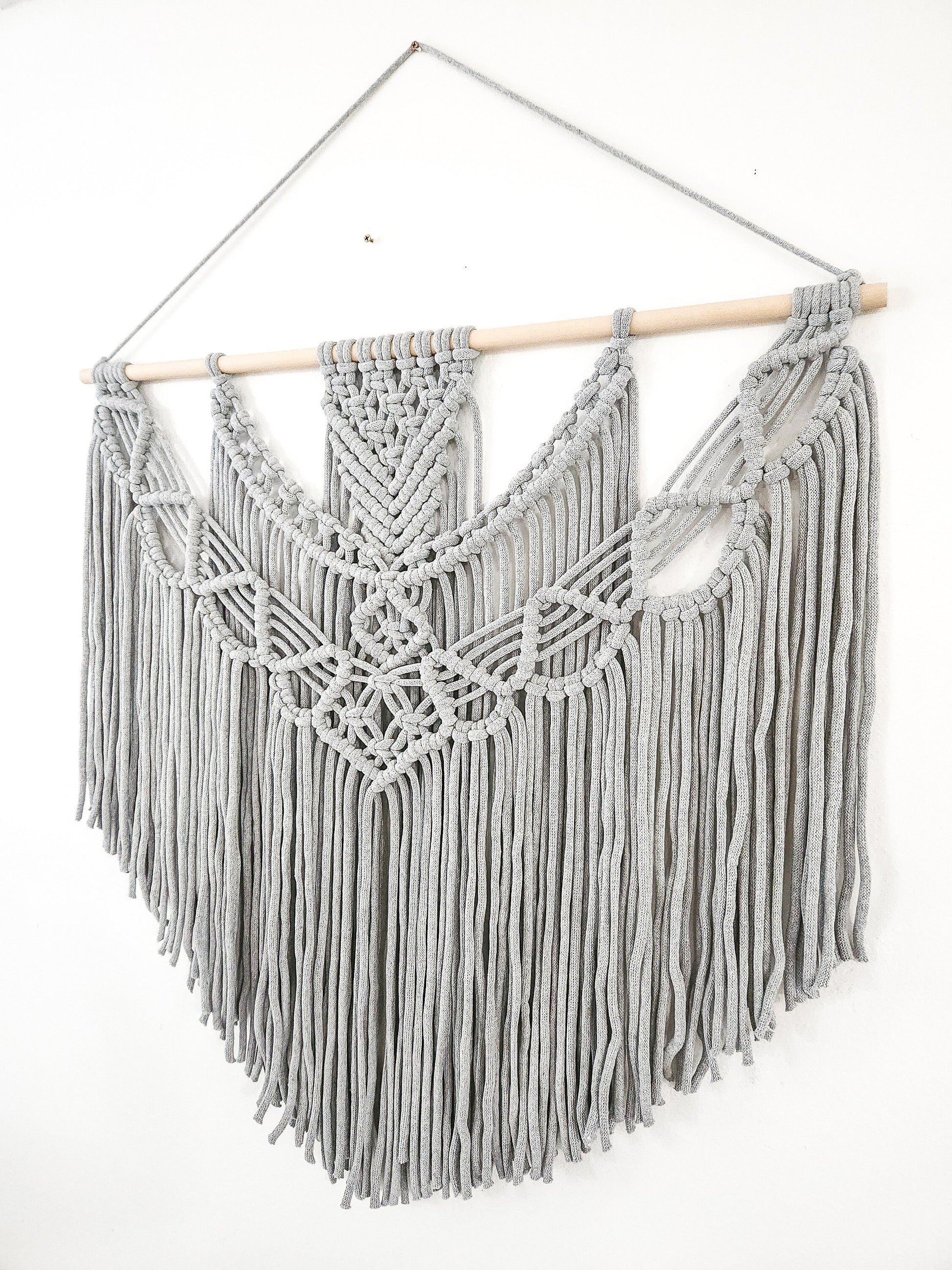 Extra Large Handmade Macrame Wall Hanging // Handmade in United States // 3 Feet Wide and 3 Feet Long