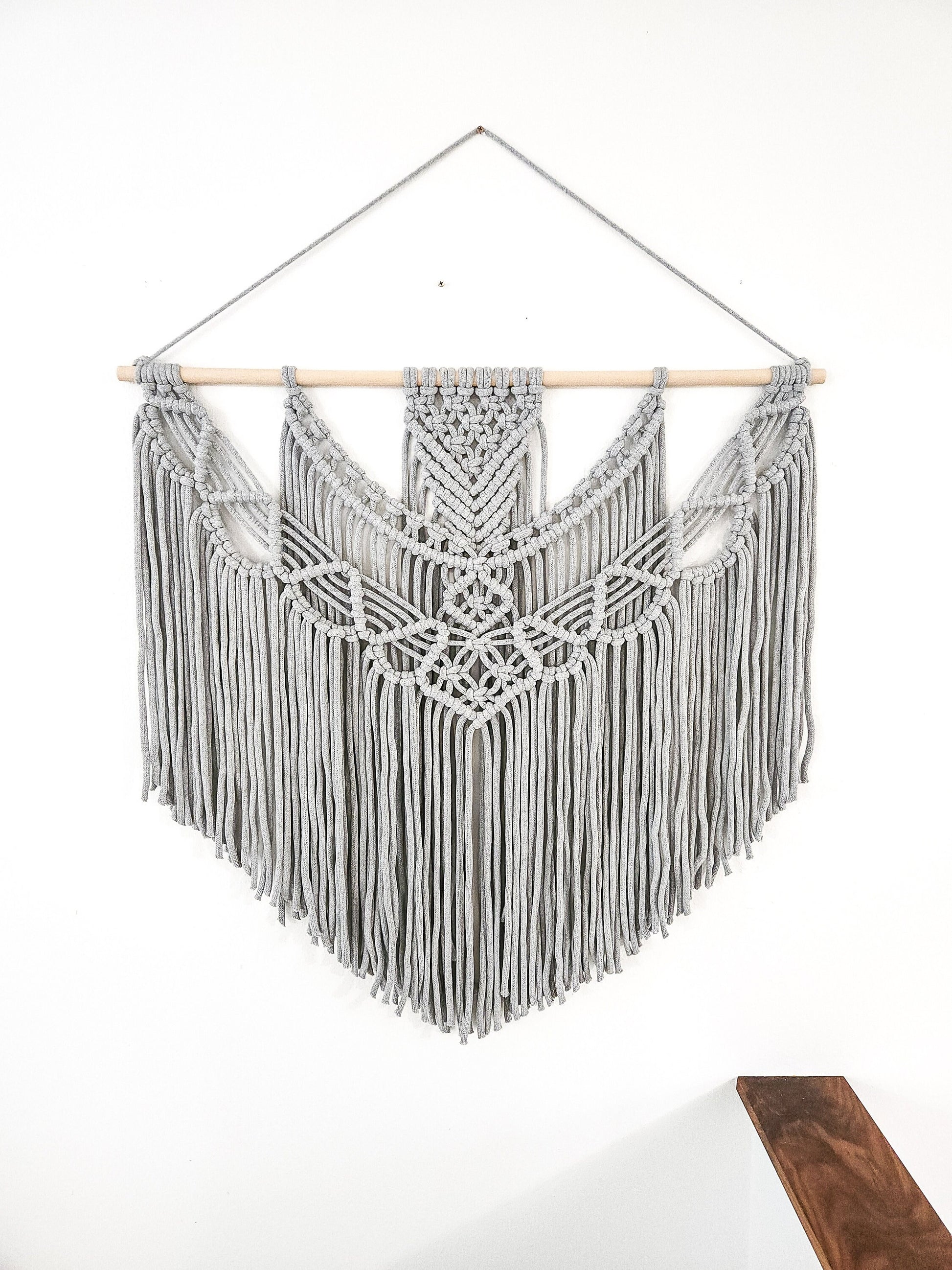 Extra Large Handmade Macrame Wall Hanging // Handmade in United States // 3 Feet Wide and 3 Feet Long