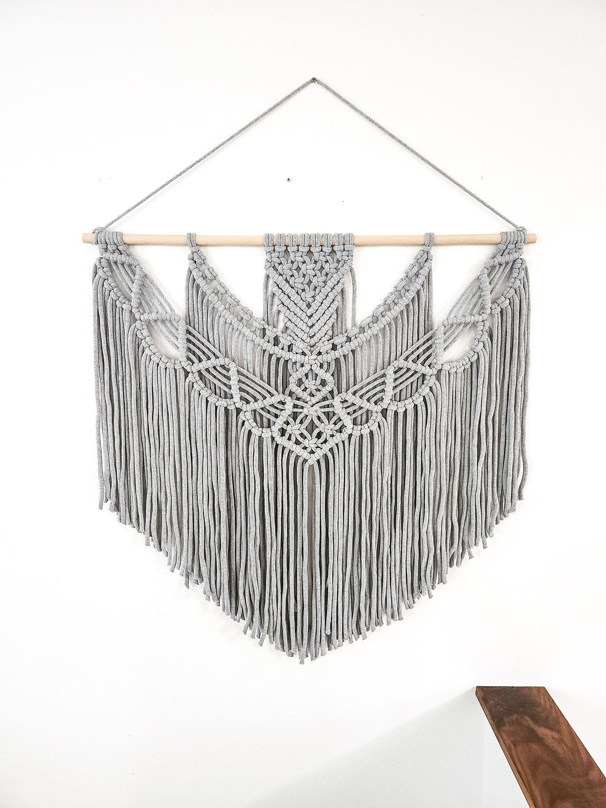 Extra Large Handmade Macrame Wall Hanging // Handmade in United States // 3 Feet Wide and 3 Feet Long