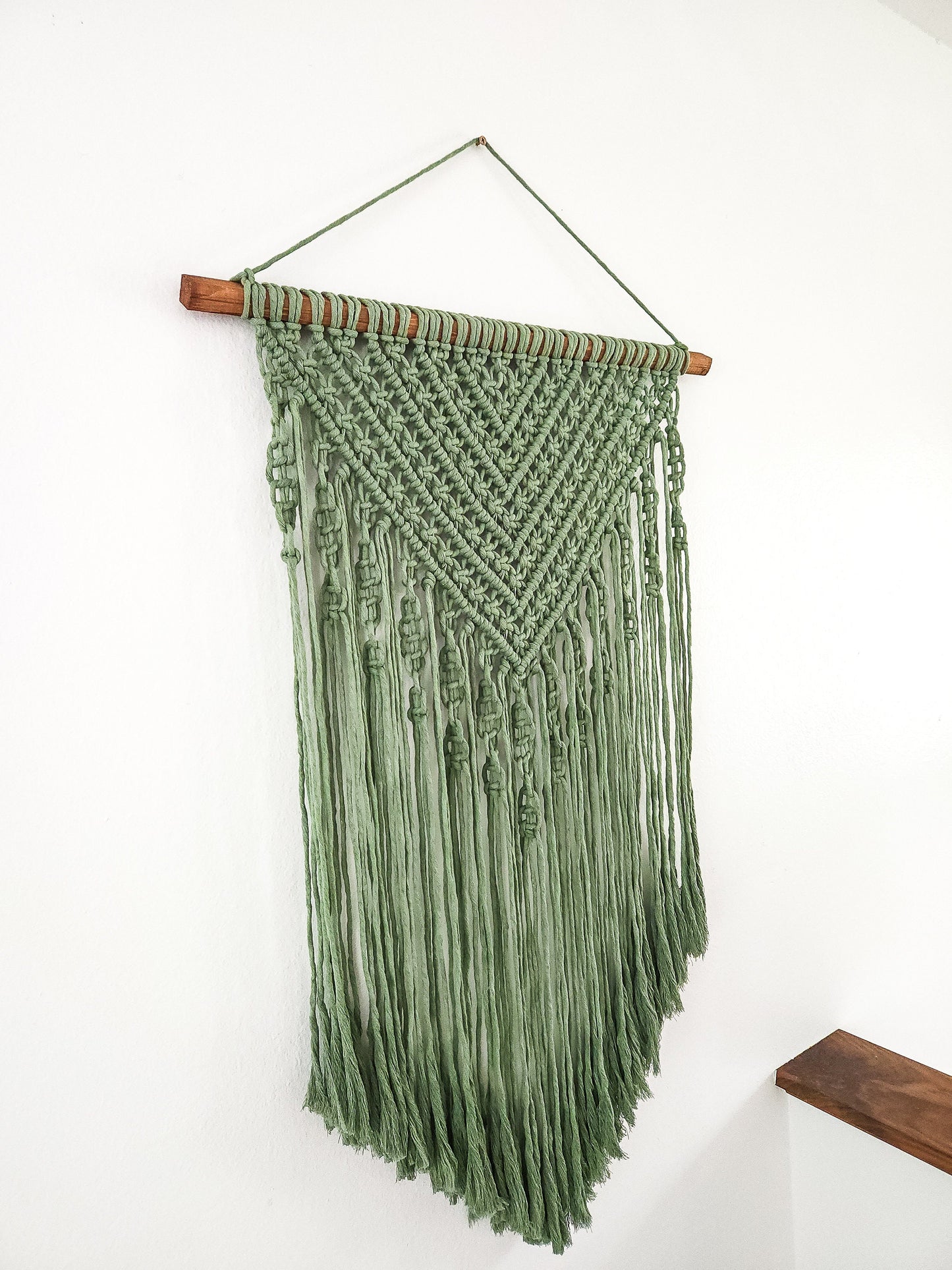 Large Handmade Macrame Wall Hanging Boho Decor for Home Decoration, bedroom, baby room, nursery, Eucalyptus Green, home & Bohemian Decor