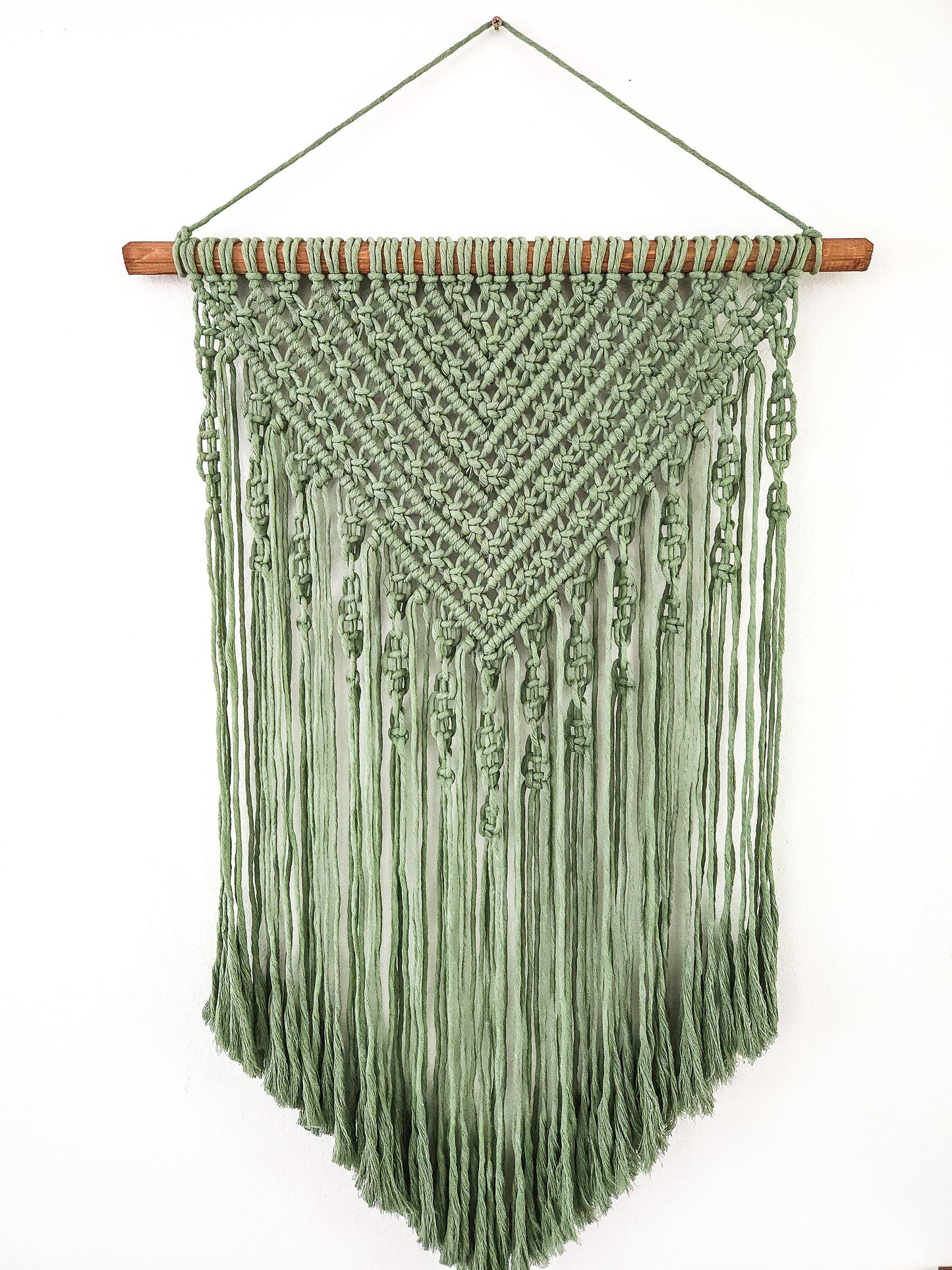 Large Handmade Macrame Wall Hanging Boho Decor for Home Decoration, bedroom, baby room, nursery, Eucalyptus Green, home & Bohemian Decor