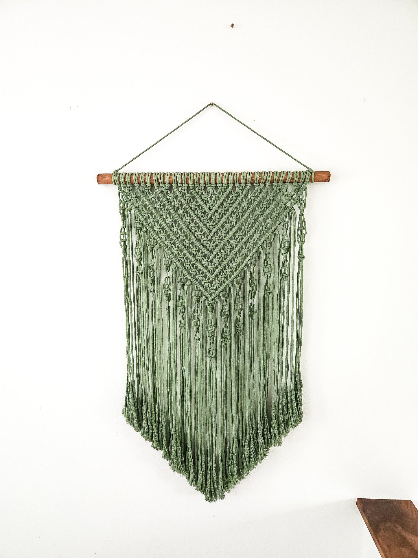 Large Handmade Macrame Wall Hanging Boho Decor for Home Decoration, bedroom, baby room, nursery, Eucalyptus Green, home & Bohemian Decor