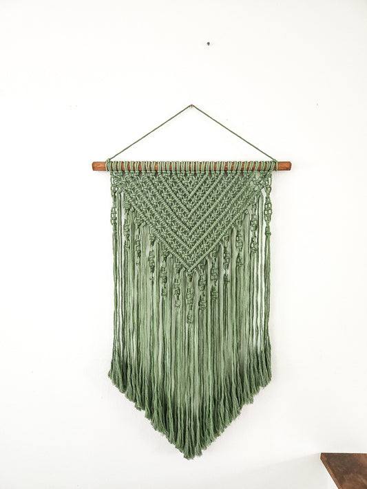 Large Handmade Macrame Wall Hanging Boho Decor for Home Decoration, bedroom, baby room, nursery, Eucalyptus Green, home & Bohemian Decor