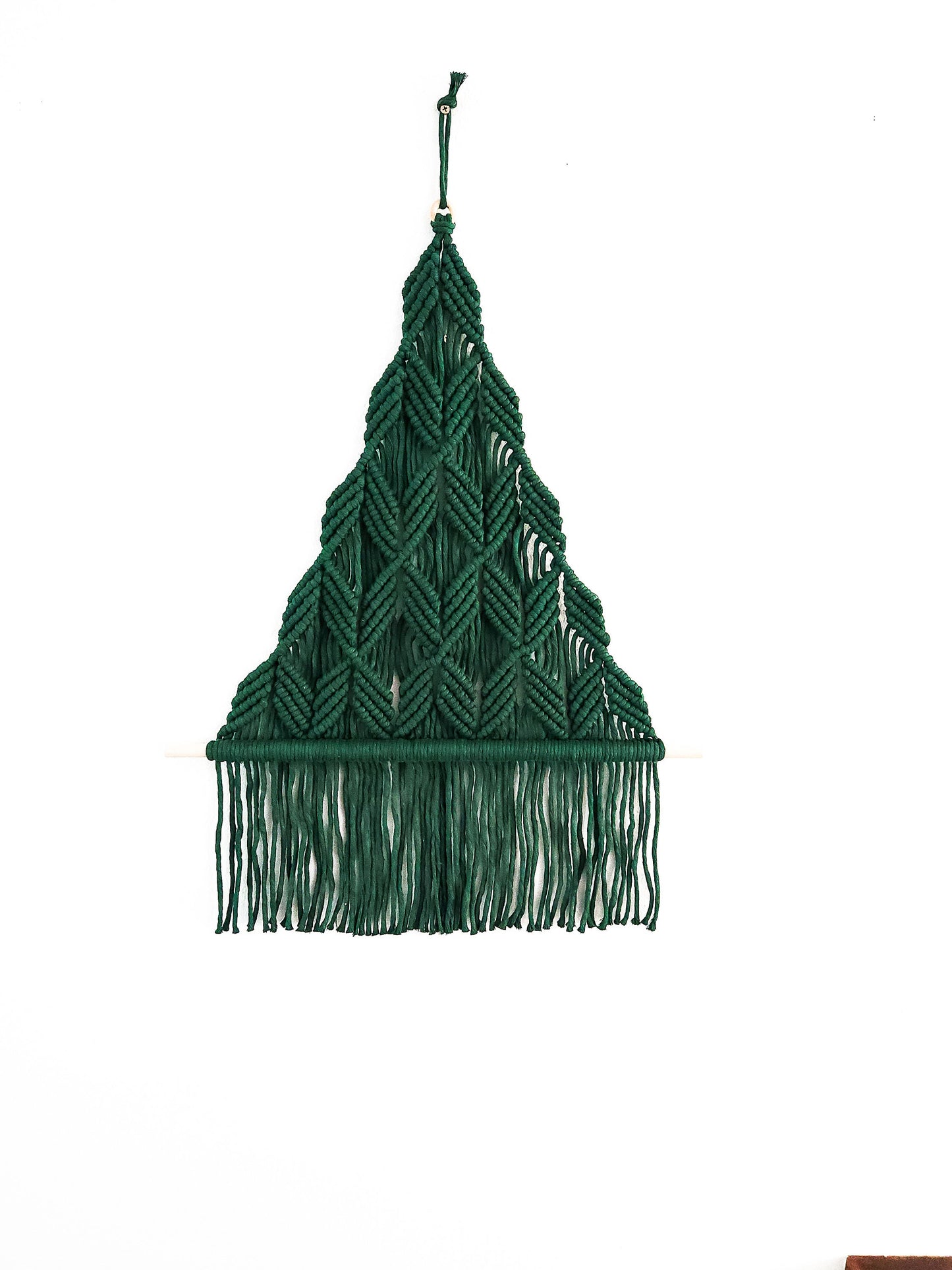 Large Macrame Wall Hanging Christmas Tree, Macrame Wall Art, Woven Wall Hanging, Boho Wall Decor, Wall Tapestry, Macrame, Green, Forest