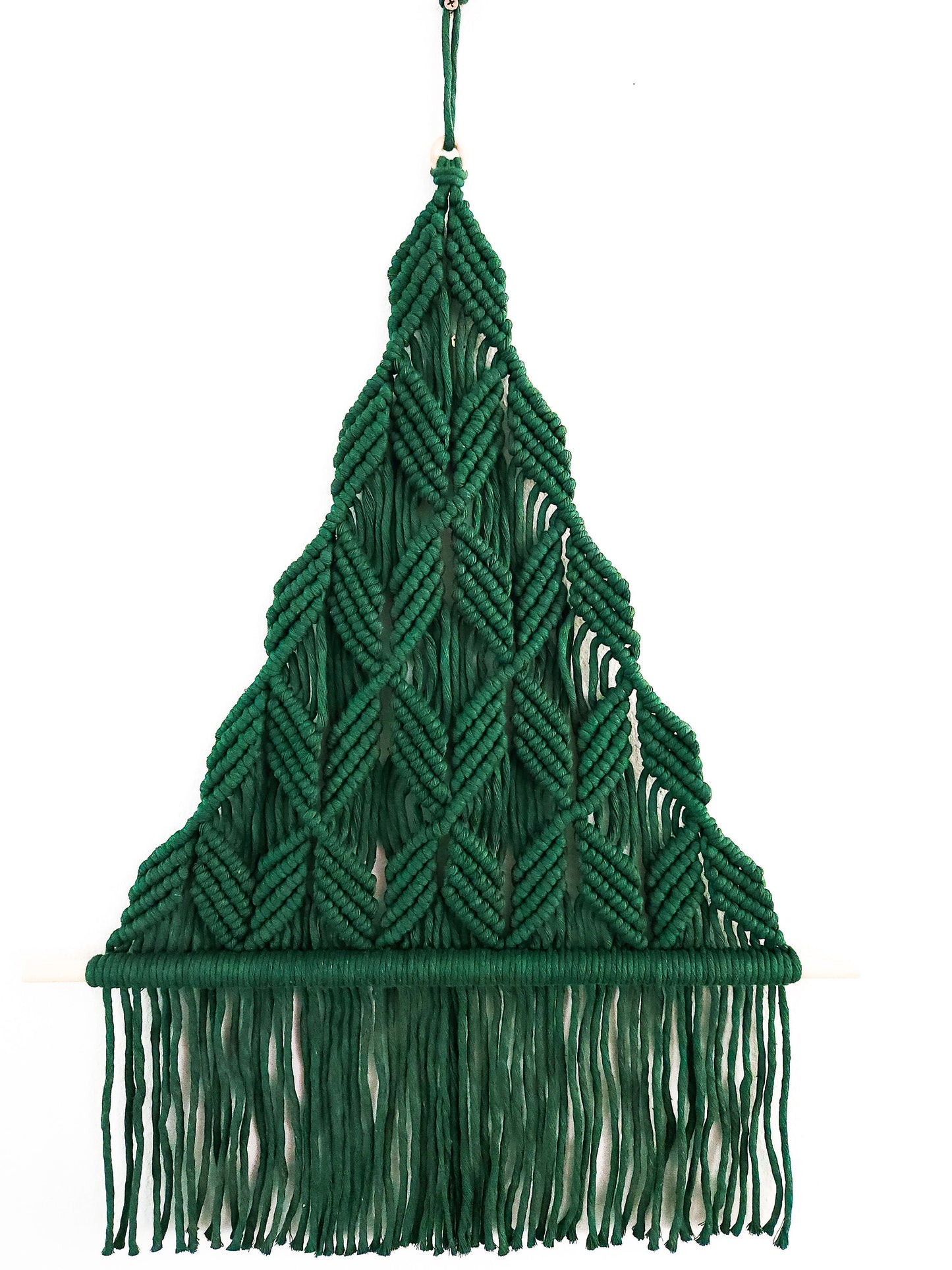 Large Macrame Wall Hanging Christmas Tree, Macrame Wall Art, Woven Wall Hanging, Boho Wall Decor, Wall Tapestry, Macrame, Green, Forest