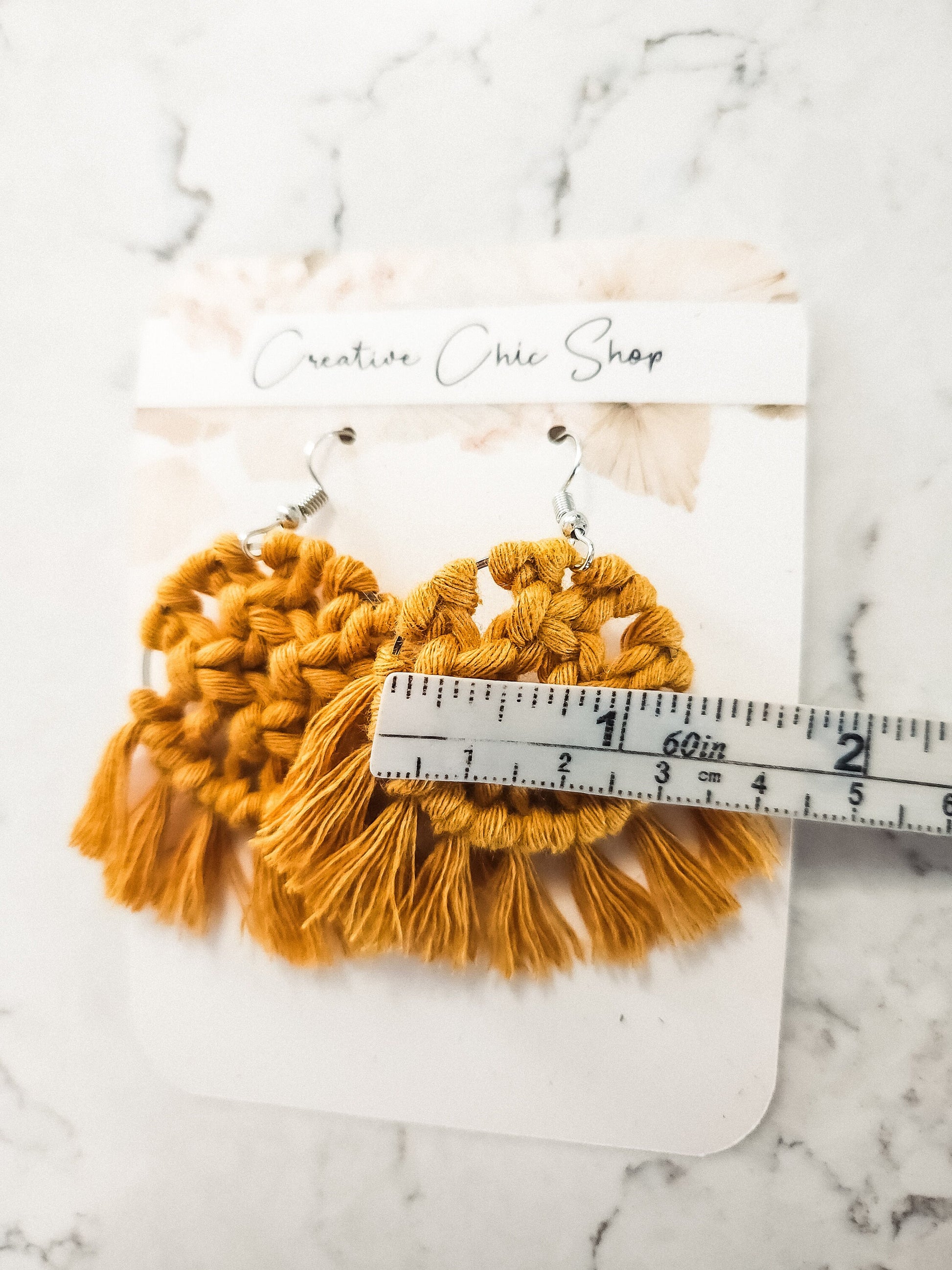 Handmade Macrame Hoop Earrings, Gold or Silver Color Hoops, Multiple Color Options for Macrame, Macrame Earrings, Dangle earrings, Macrame
