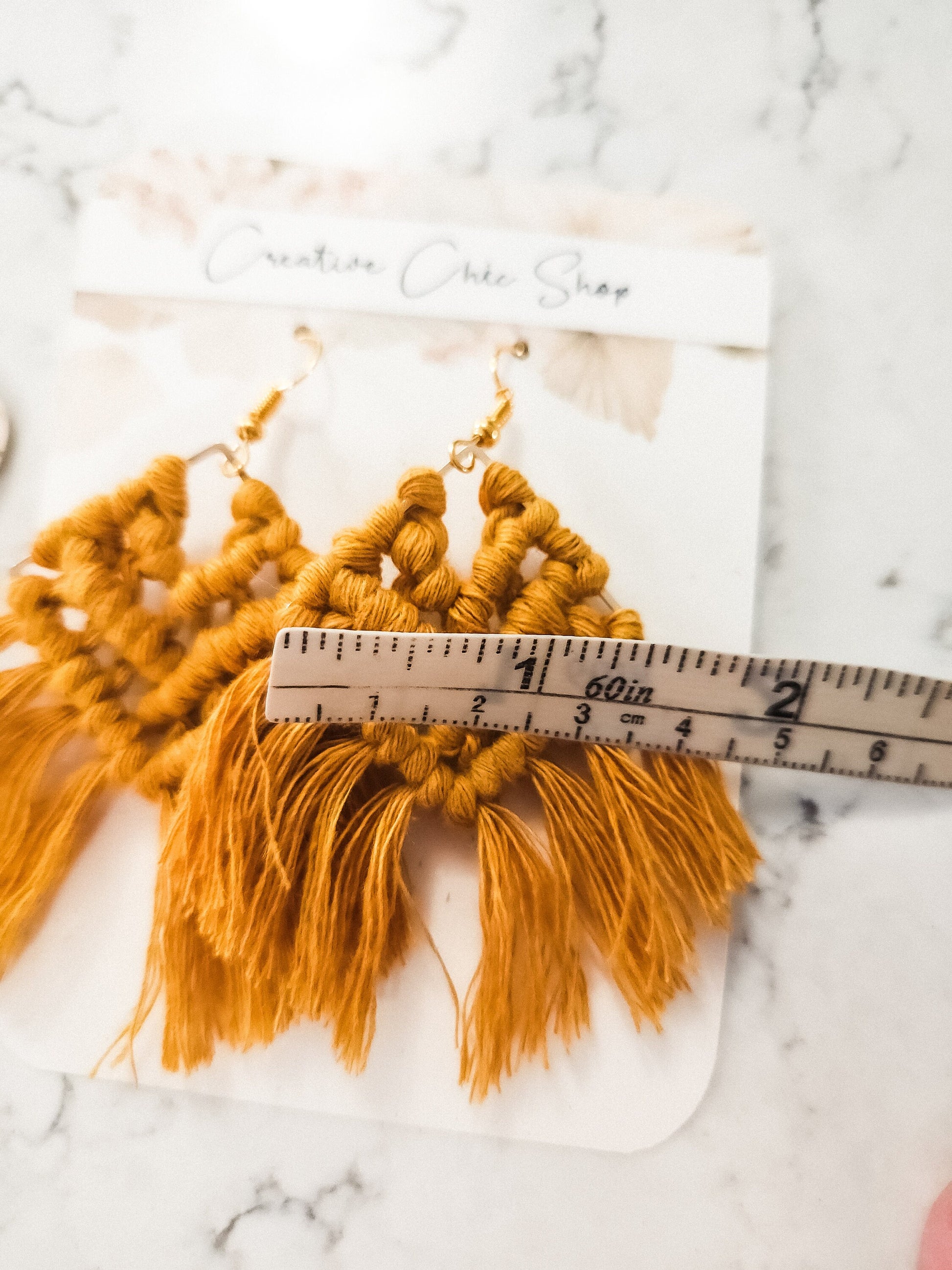 Handmade Macrame Earrings, Gold or Silver Color Hoops, Multiple Color Options for Macrame, Macrame Earrings, Dangle earrings, Macrame