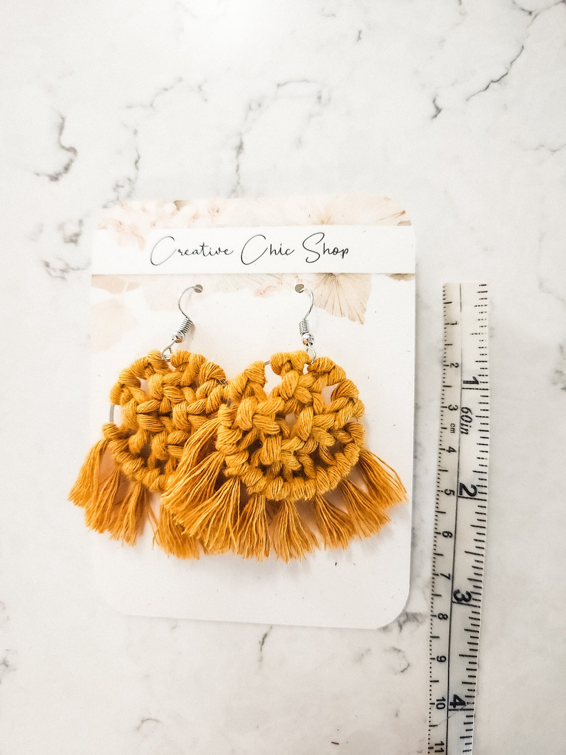 Handmade Macrame Hoop Earrings, Gold or Silver Color Hoops, Multiple Color Options for Macrame, Macrame Earrings, Dangle earrings, Macrame