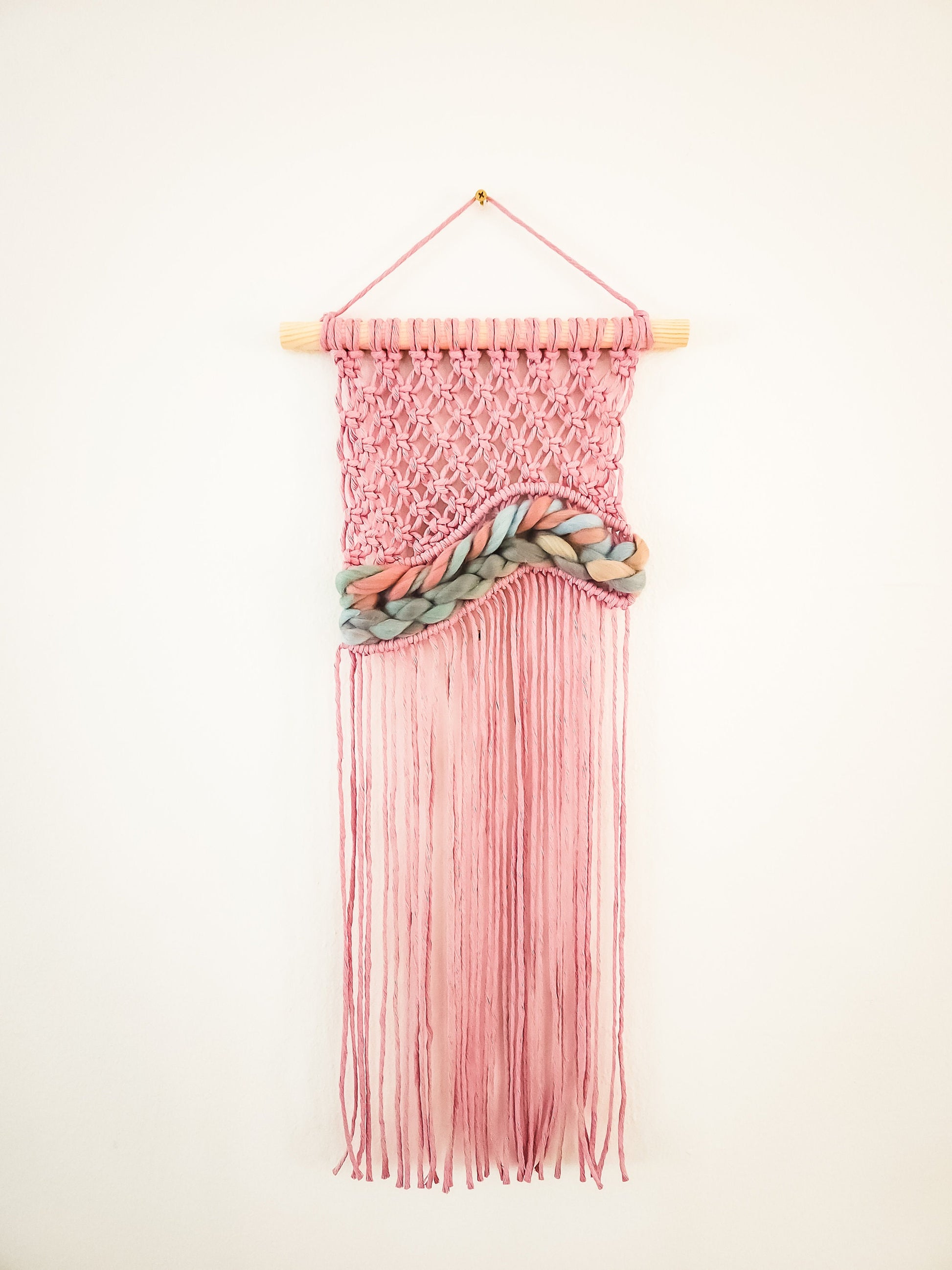 Small Handmade Macrame Wall Hanging Available in Many Colors, Handmade in the United States, Wall Tapestry, Small Macrame, Small Wall Art