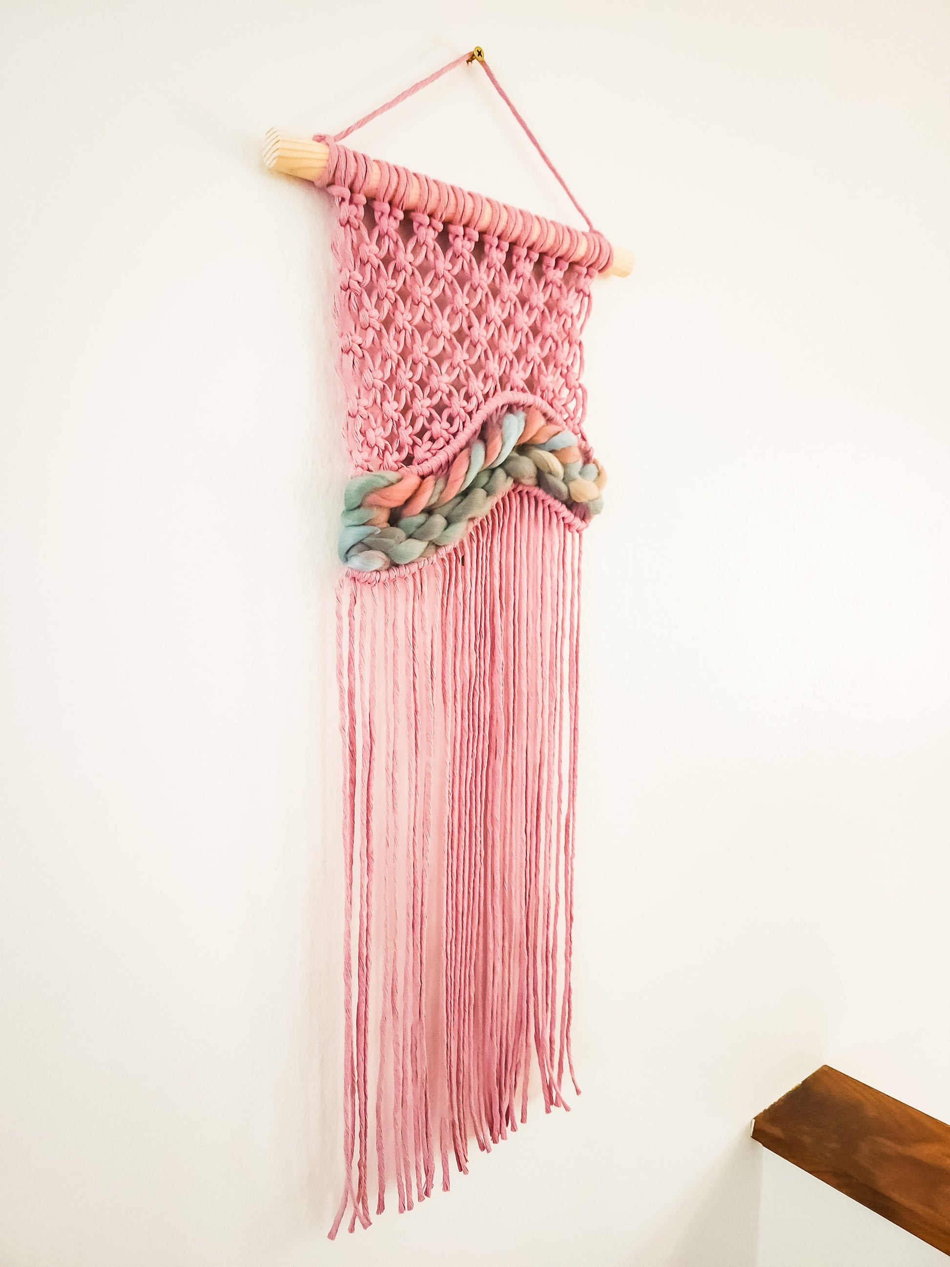 Small Handmade Macrame Wall Hanging Available in Many Colors, Handmade in the United States, Wall Tapestry, Small Macrame, Small Wall Art