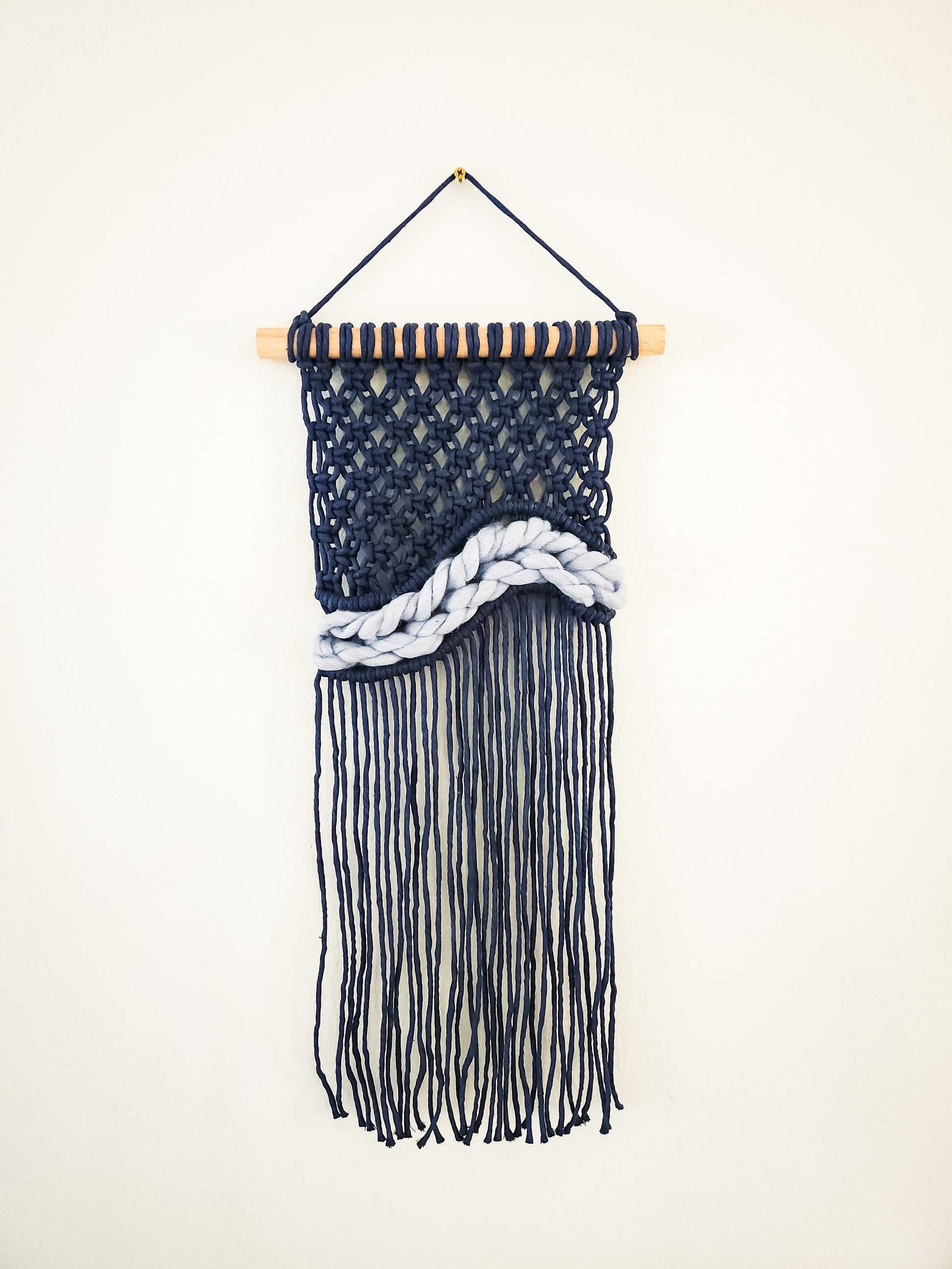 Small Handmade Macrame Wall Hanging Available in Many Colors, Handmade in the United States, Wall Tapestry, Small Macrame, Small Wall Art
