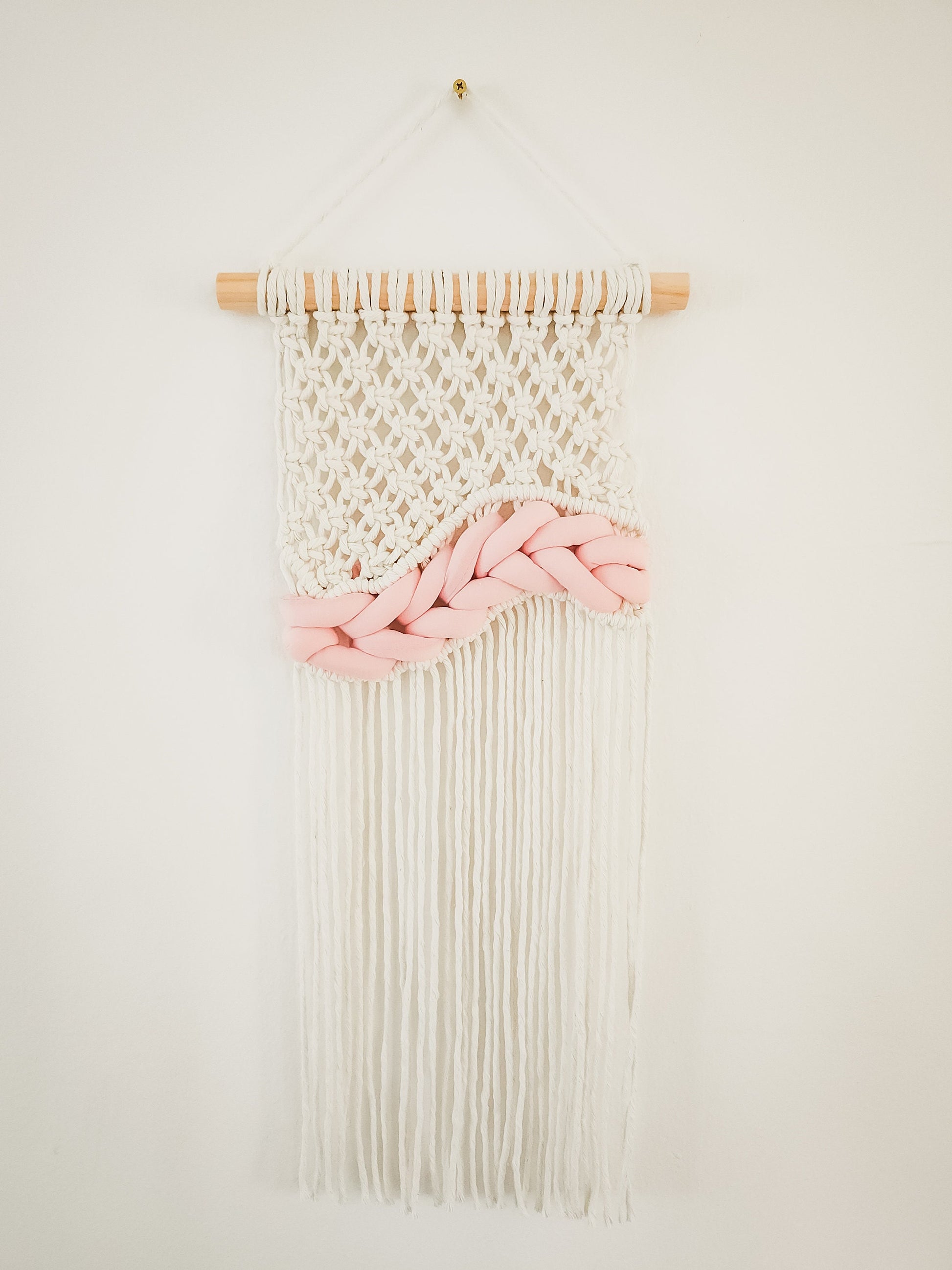 Small Handmade Macrame Wall Hanging, Woven Macrame, Handmade in the United States, Wall Tapestry, Small Macrame, Small Wall Art