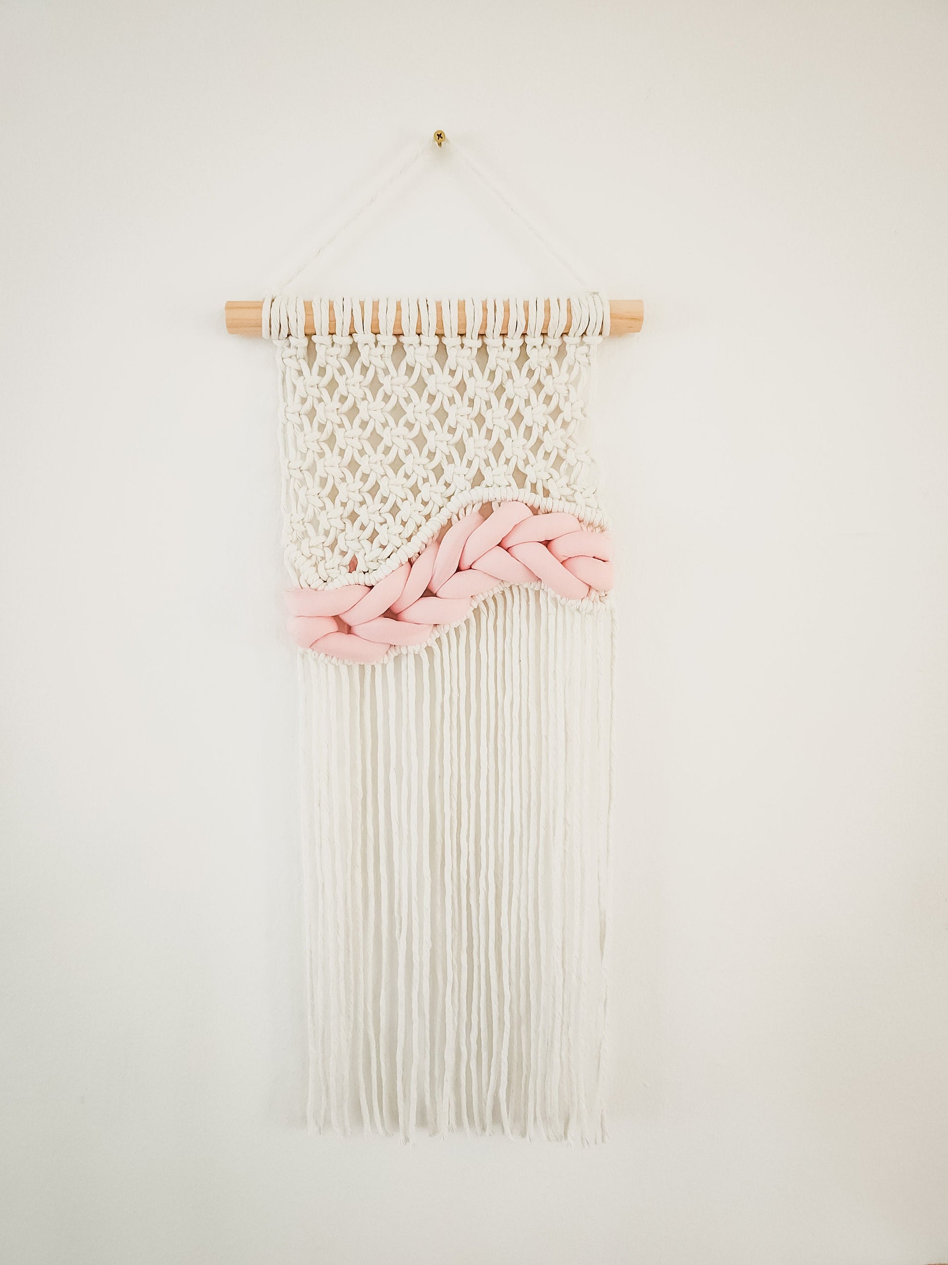 Small Handmade Macrame Wall Hanging, Woven Macrame, Handmade in the United States, Wall Tapestry, Small Macrame, Small Wall Art