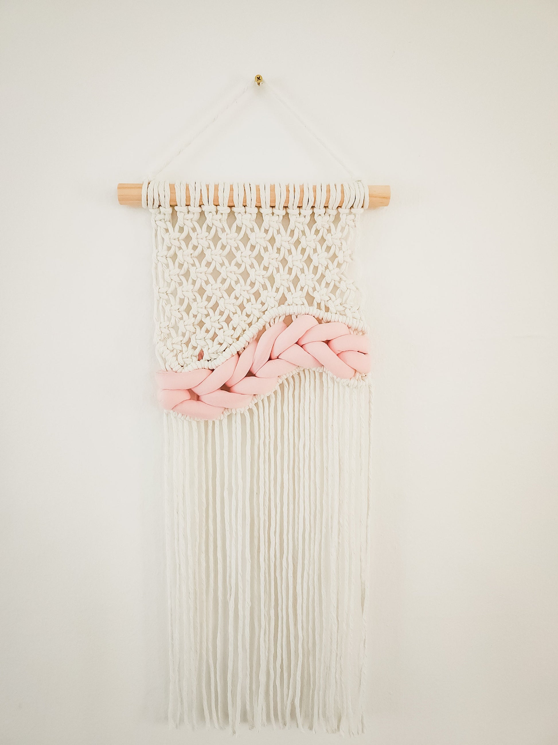 Small Handmade Macrame Wall Hanging, Woven Macrame, Handmade in the United States, Wall Tapestry, Small Macrame, Small Wall Art