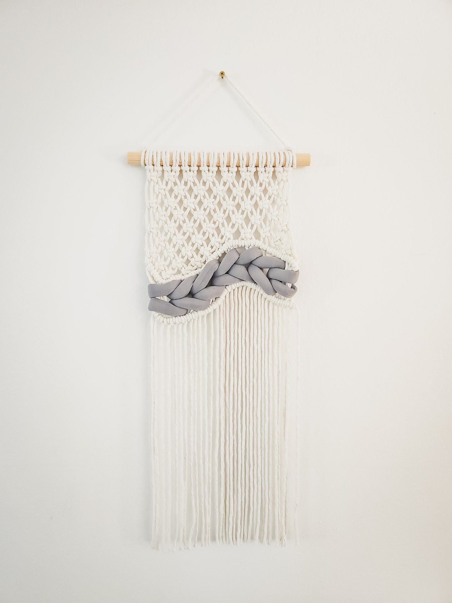 Small Handmade Macrame Wall Hanging, Woven Macrame, Handmade in the United States, Wall Tapestry, Small Macrame, Small Wall Art