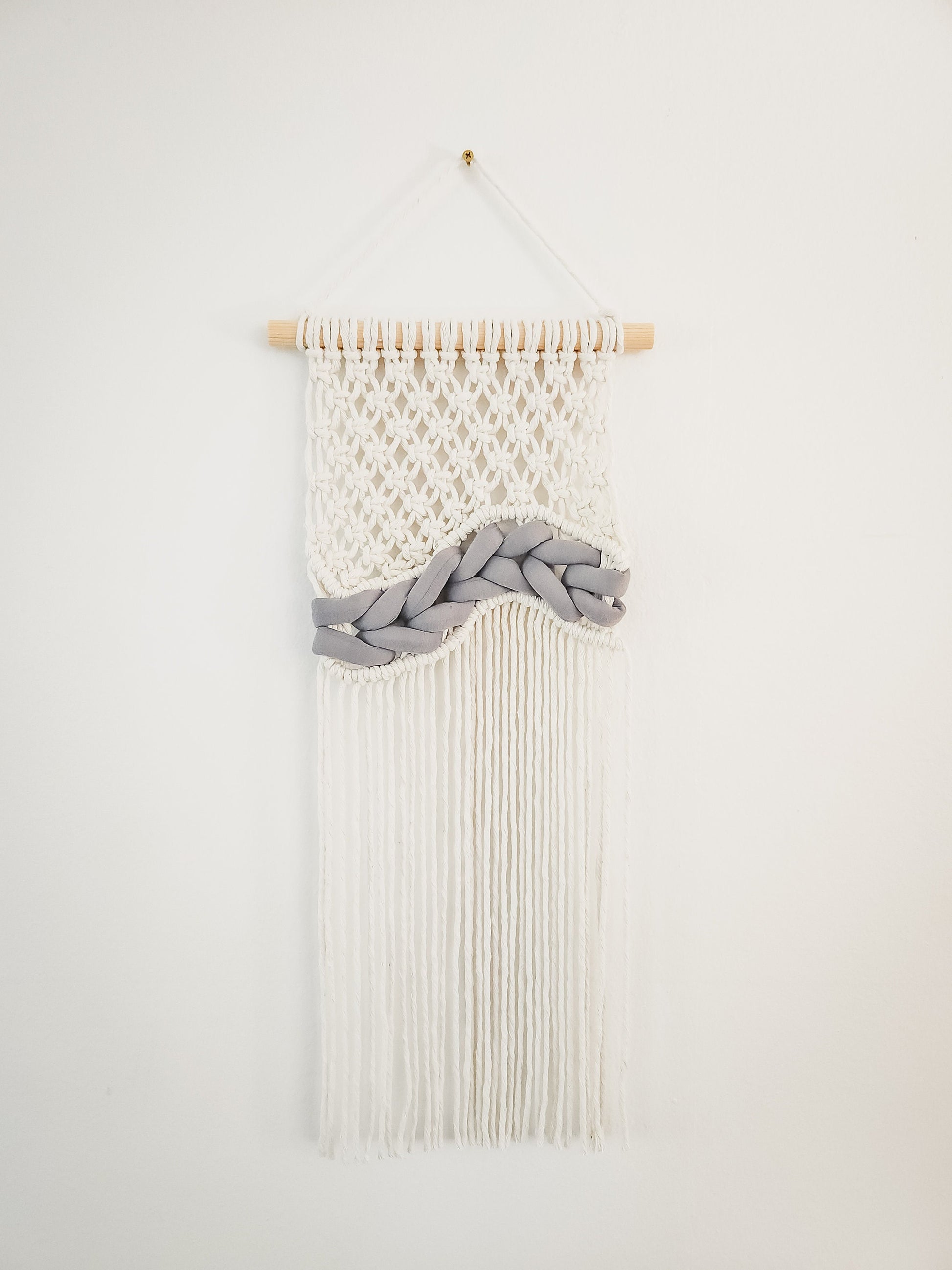 Small Handmade Macrame Wall Hanging, Woven Macrame, Handmade in the United States, Wall Tapestry, Small Macrame, Small Wall Art
