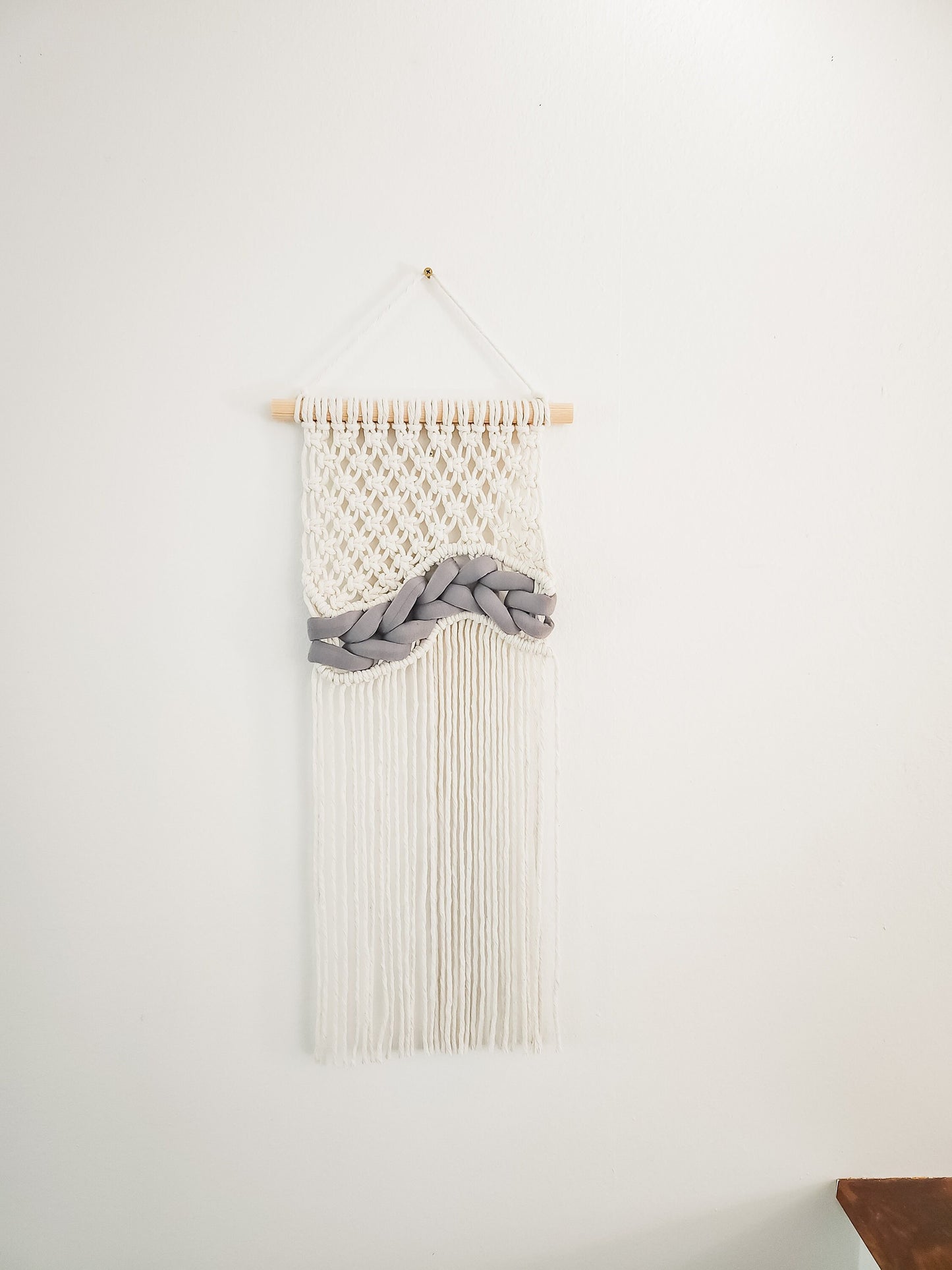 Small Handmade Macrame Wall Hanging, Woven Macrame, Handmade in the United States, Wall Tapestry, Small Macrame, Small Wall Art