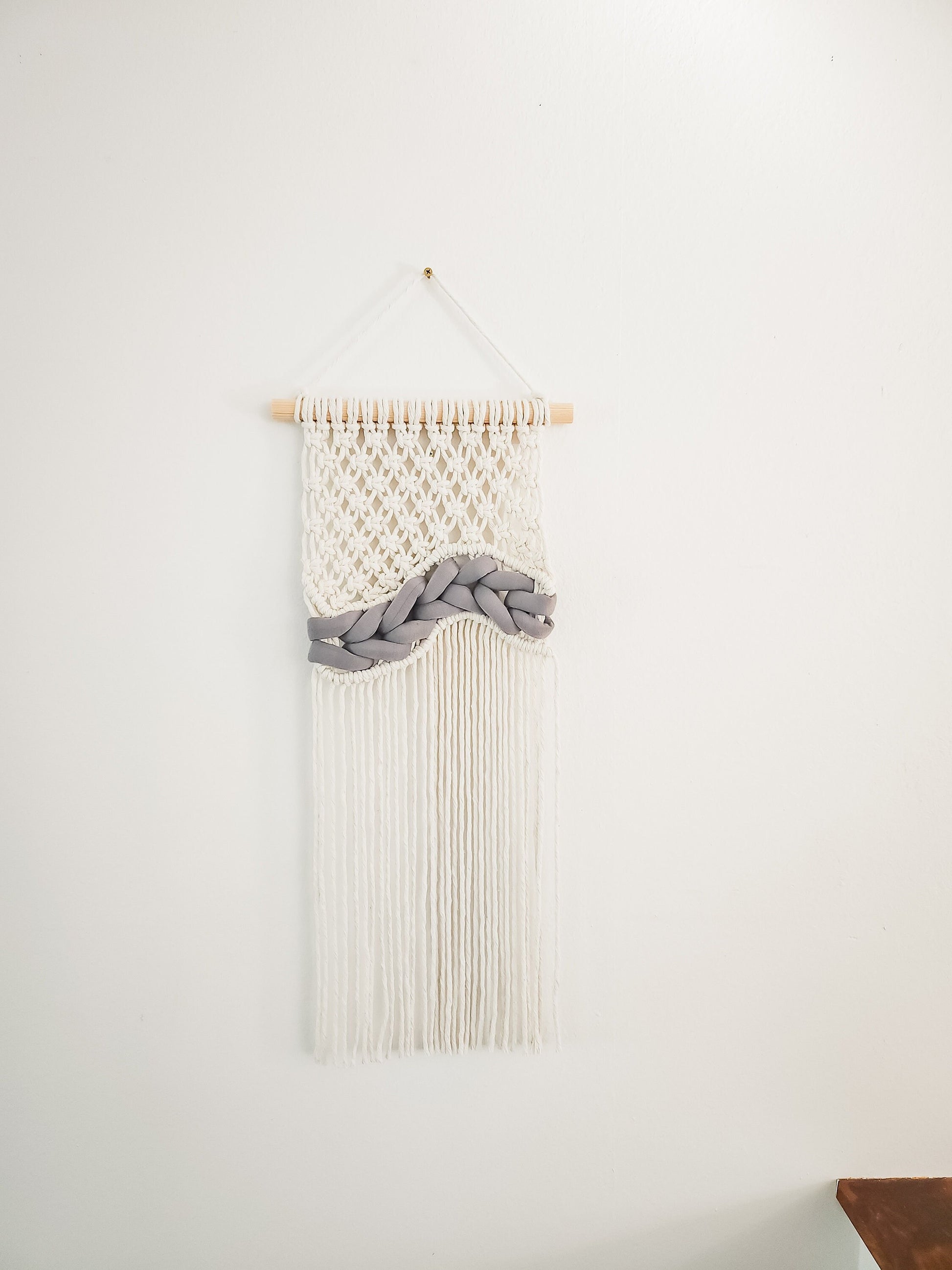 Small Handmade Macrame Wall Hanging, Woven Macrame, Handmade in the United States, Wall Tapestry, Small Macrame, Small Wall Art