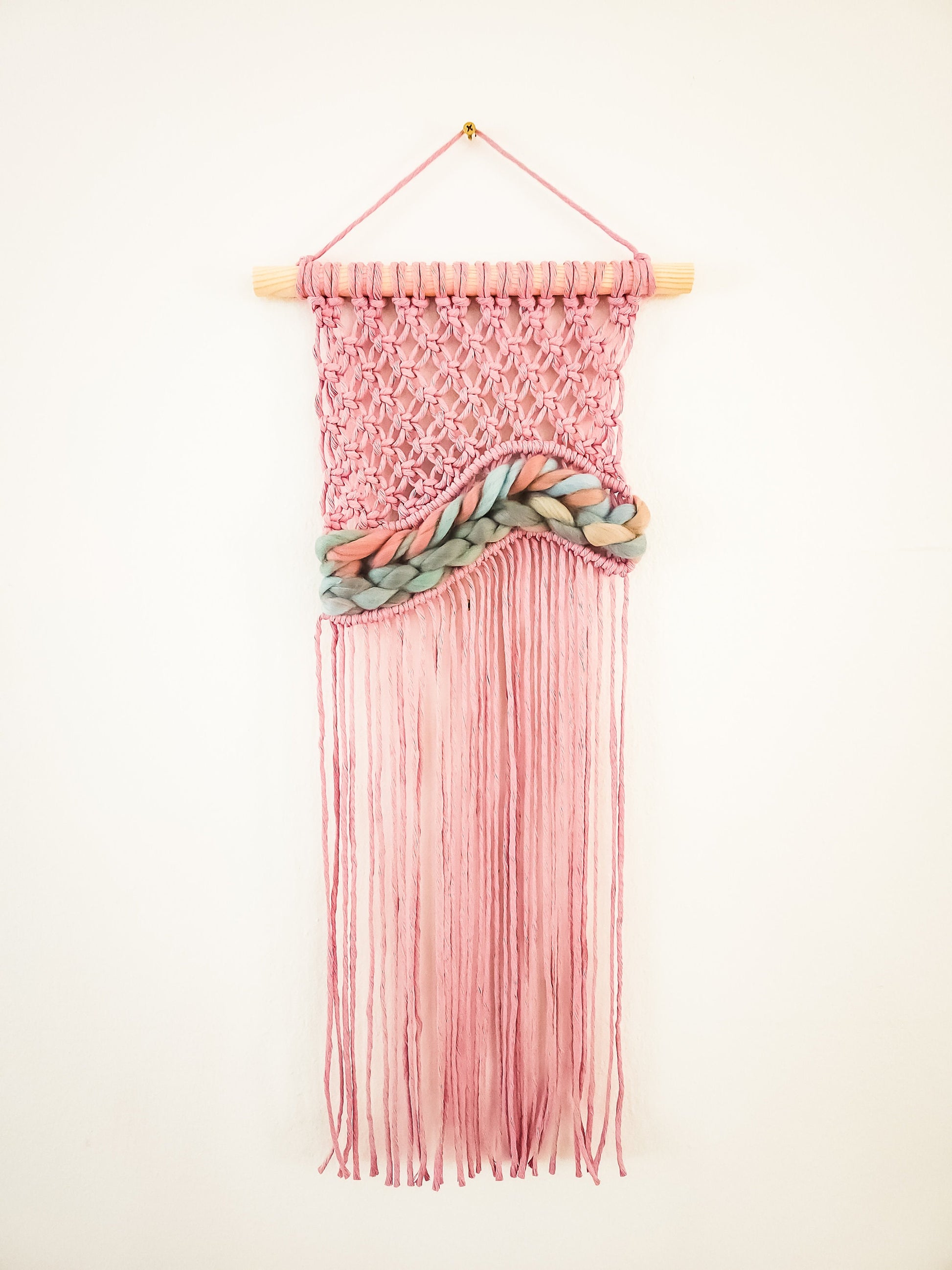 Small Handmade Macrame Wall Hanging Available in Many Colors, Handmade in the United States, Wall Tapestry, Small Macrame, Small Wall Art