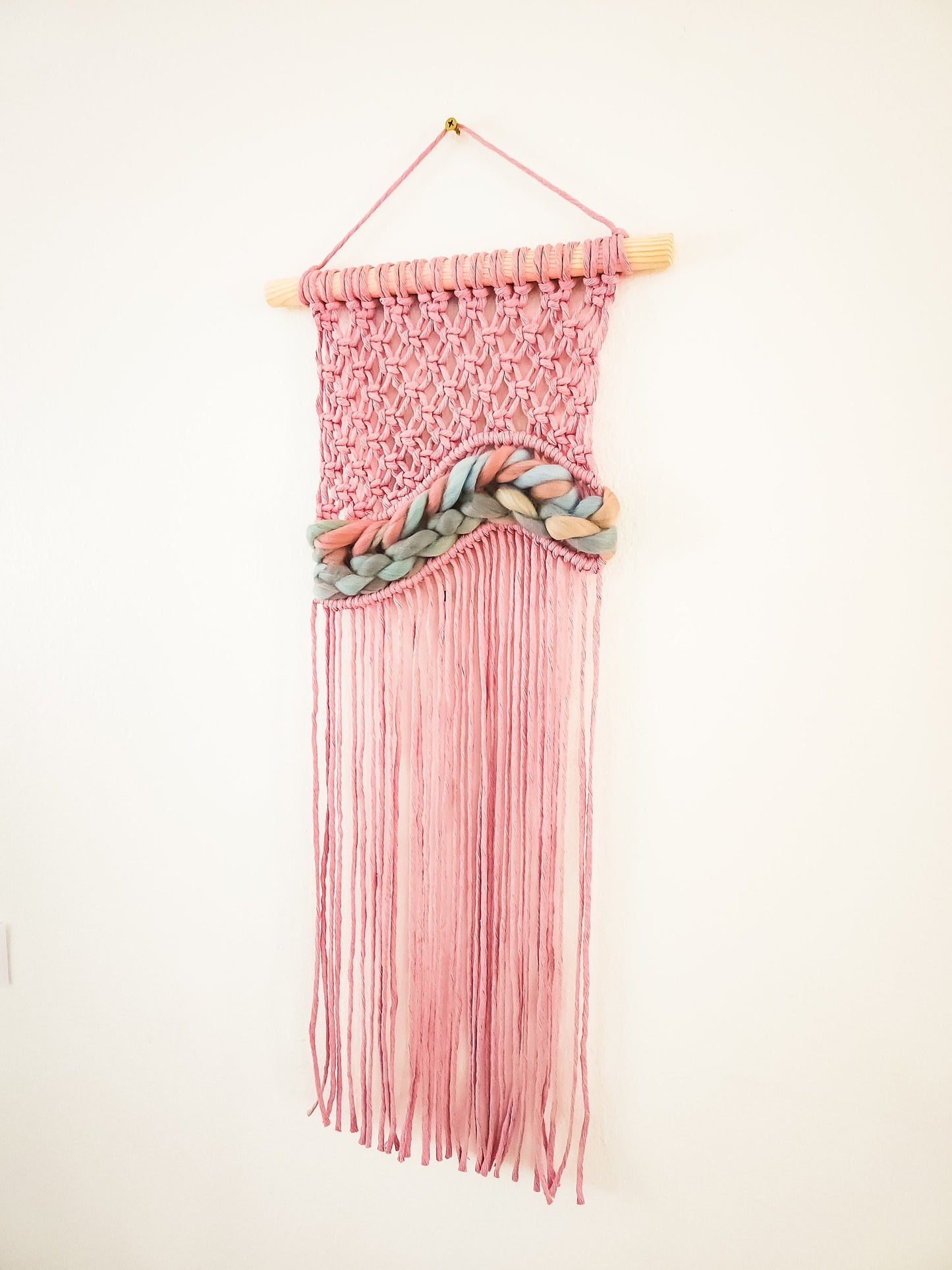 Small Handmade Macrame Wall Hanging Available in Many Colors, Handmade in the United States, Wall Tapestry, Small Macrame, Small Wall Art