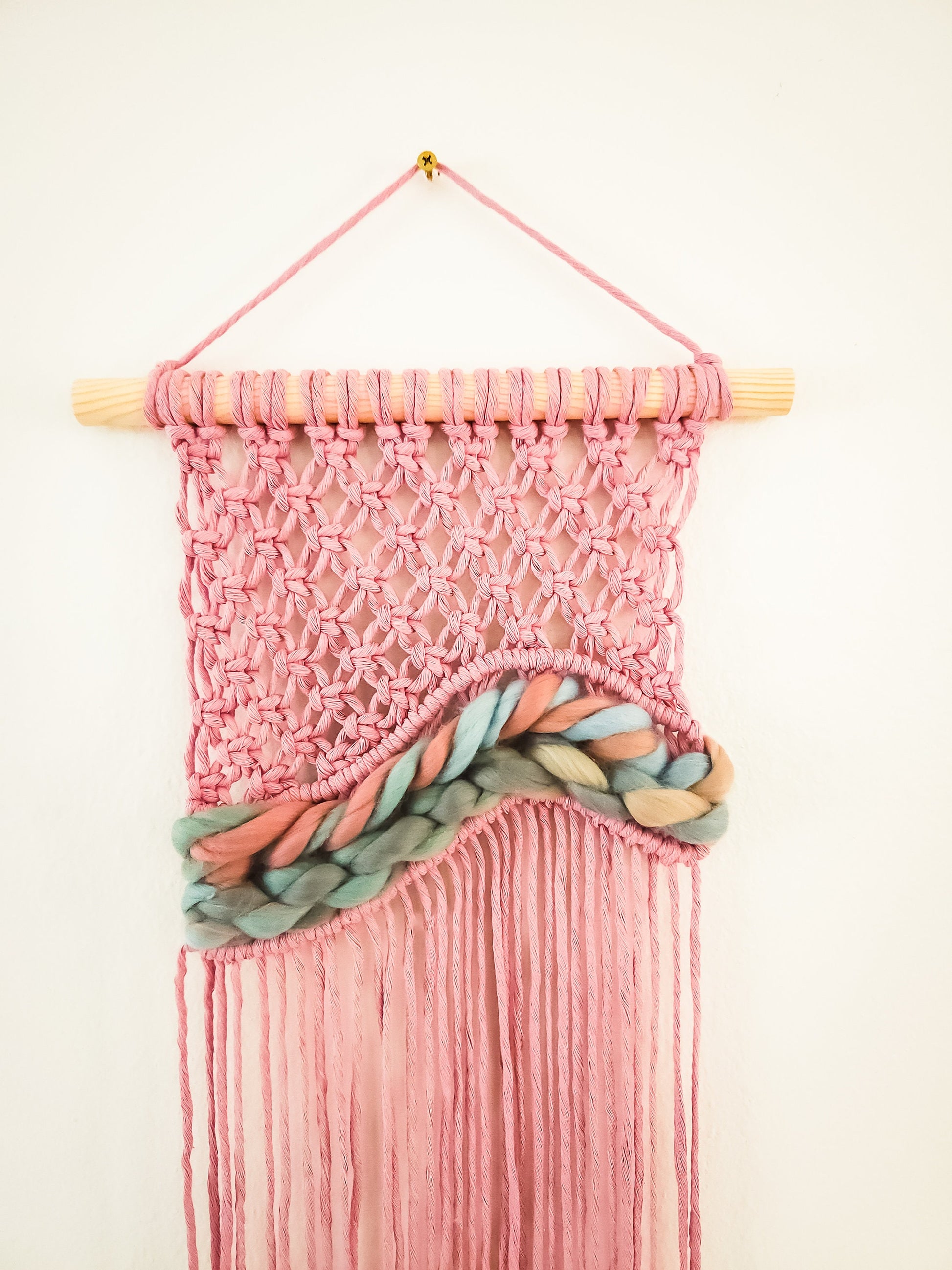 Small Handmade Macrame Wall Hanging Available in Many Colors, Handmade in the United States, Wall Tapestry, Small Macrame, Small Wall Art