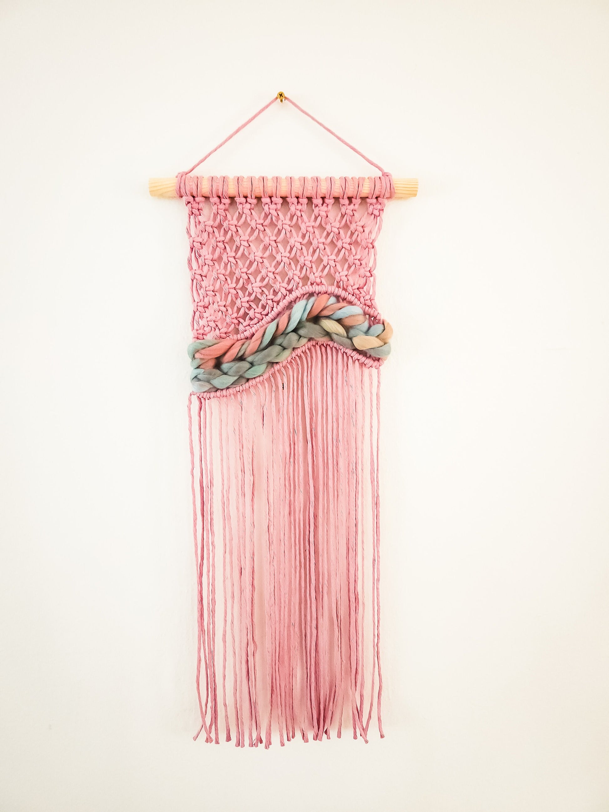 Small Handmade Macrame Wall Hanging Available in Many Colors, Handmade in the United States, Wall Tapestry, Small Macrame, Small Wall Art
