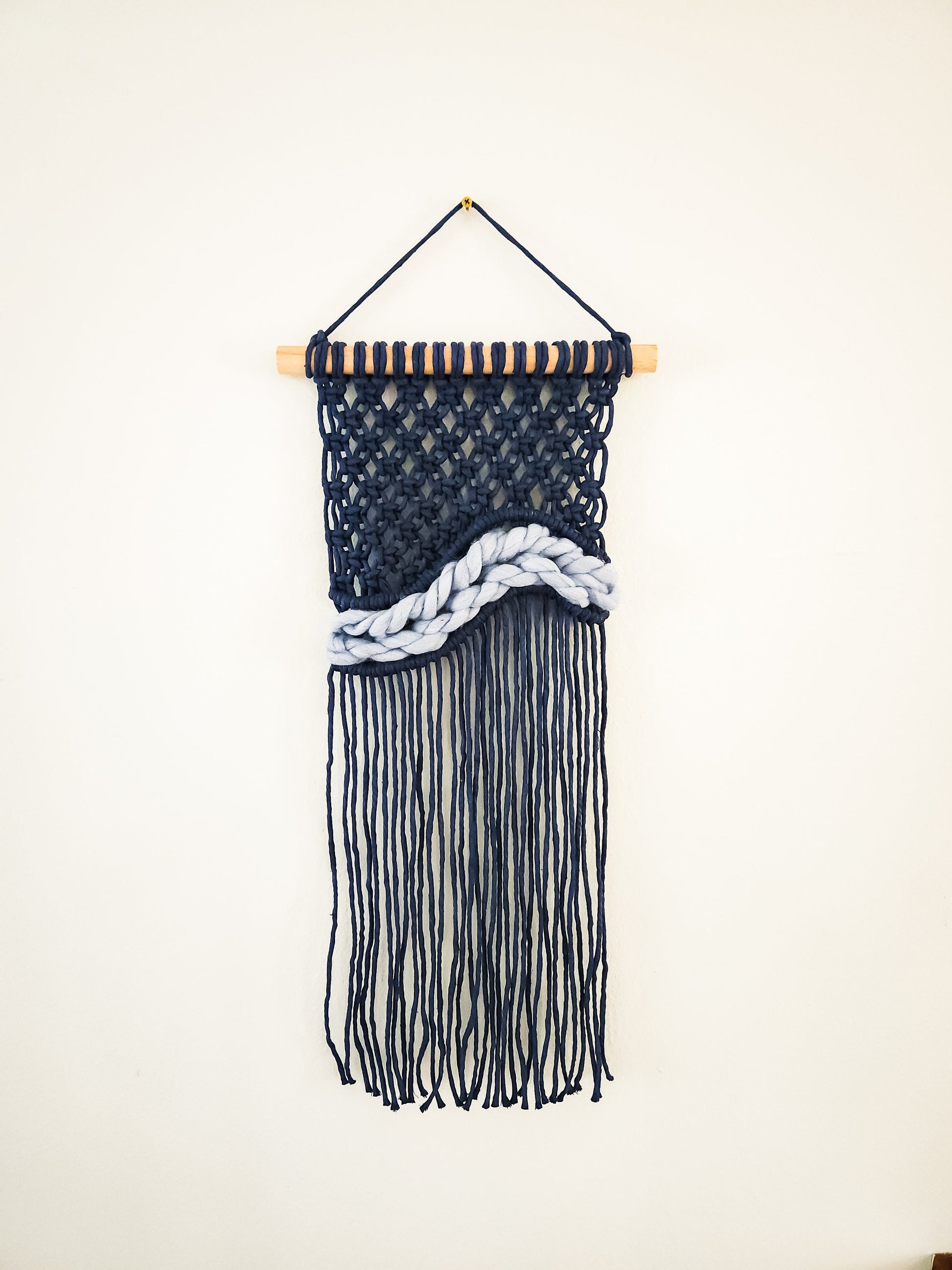 Small Handmade Macrame Wall Hanging Available in Many Colors, Handmade in the United States, Wall Tapestry, Small Macrame, Small Wall Art