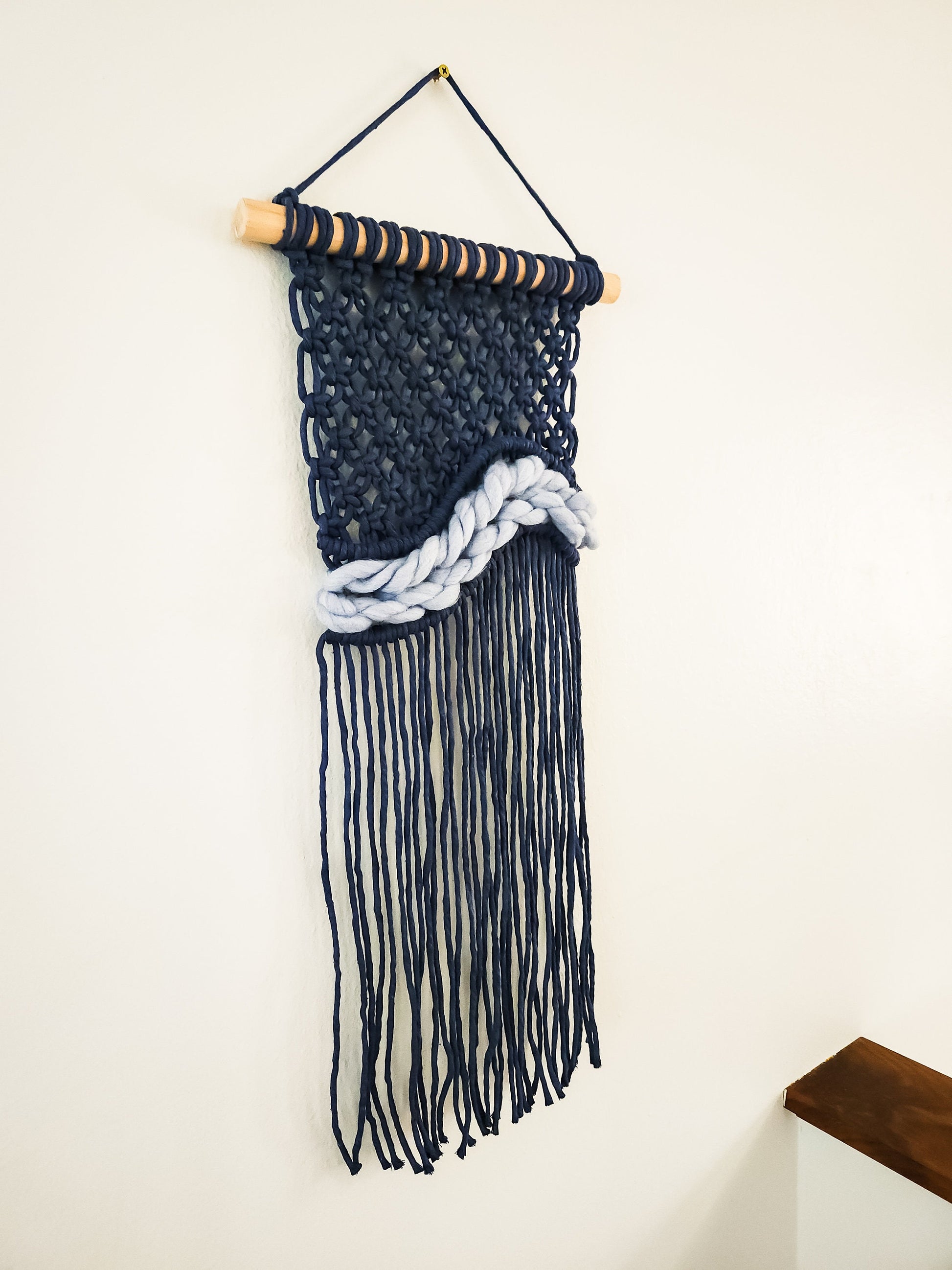 Small Handmade Macrame Wall Hanging Available in Many Colors, Handmade in the United States, Wall Tapestry, Small Macrame, Small Wall Art