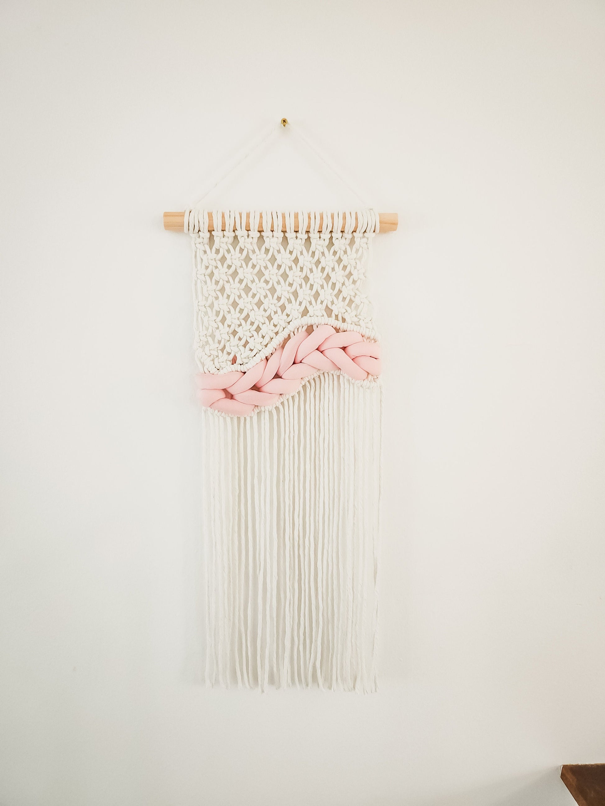 Small Handmade Macrame Wall Hanging, Woven Macrame, Handmade in the United States, Wall Tapestry, Small Macrame, Small Wall Art