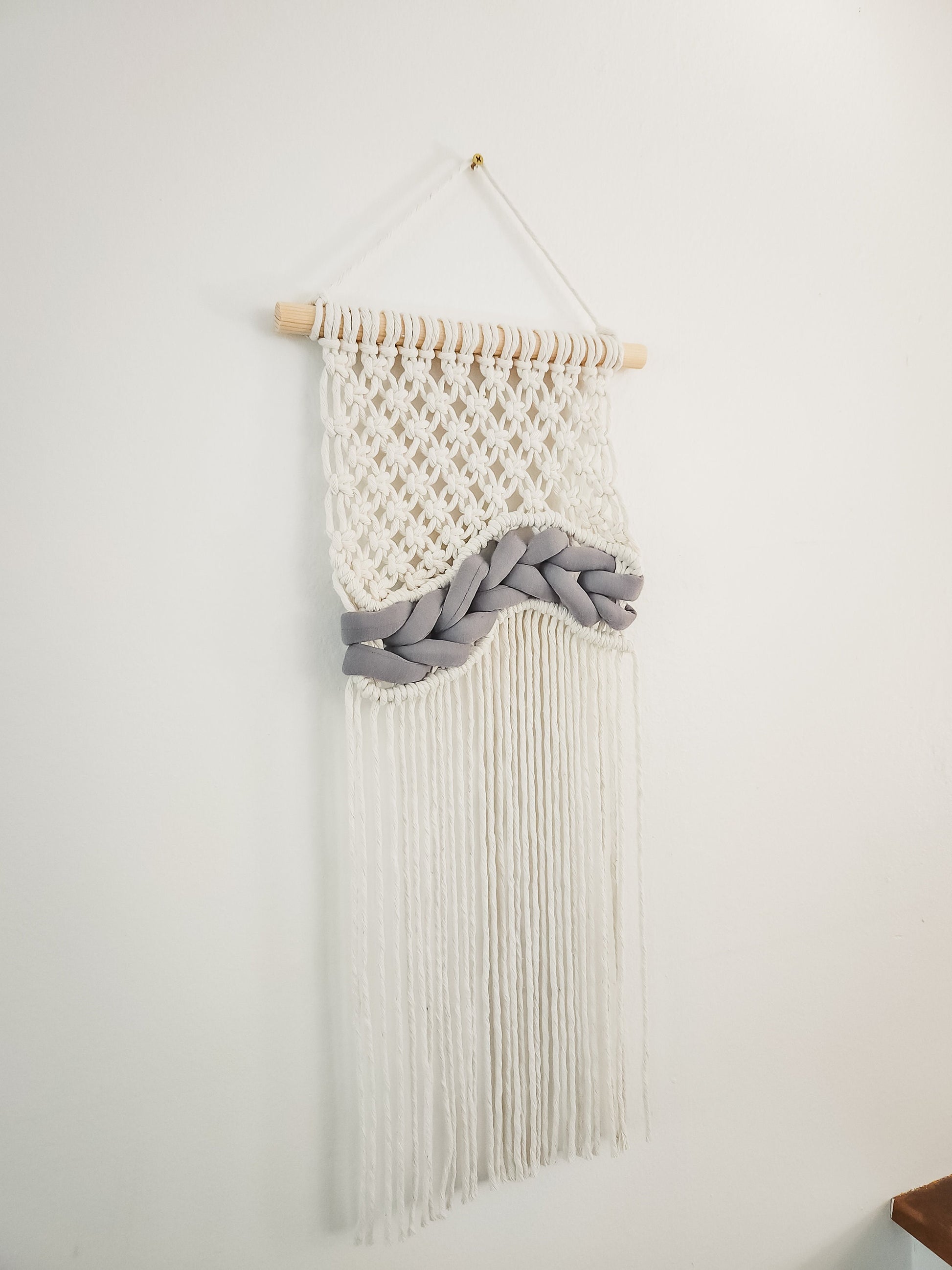 Small Handmade Macrame Wall Hanging, Woven Macrame, Handmade in the United States, Wall Tapestry, Small Macrame, Small Wall Art