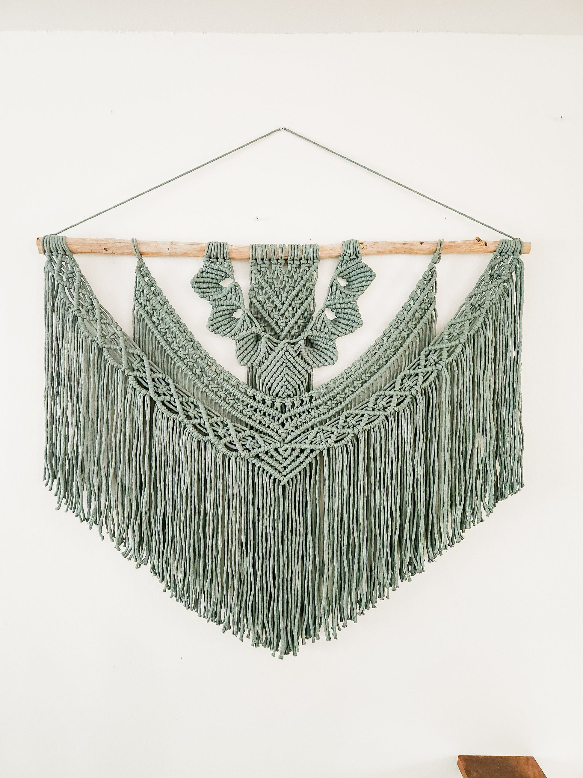 Wall Tapestry, Macrame Wall Hanging, 39 inches wide, Driftwood, Boho Wall Decor, Headboard, Bohemian Home Decor, Handmade, Made in USA