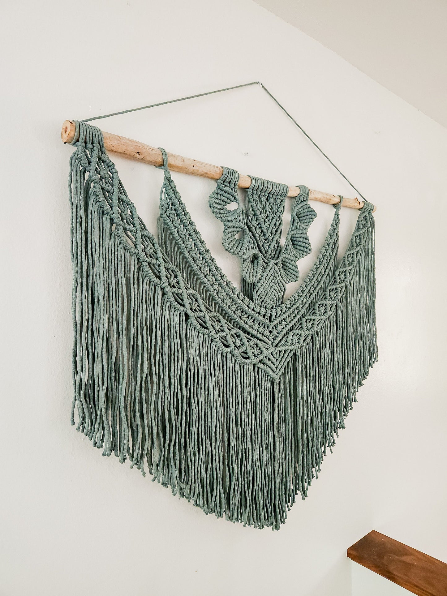 Wall Tapestry, Macrame Wall Hanging, 39 inches wide, Driftwood, Boho Wall Decor, Headboard, Bohemian Home Decor, Handmade, Made in USA