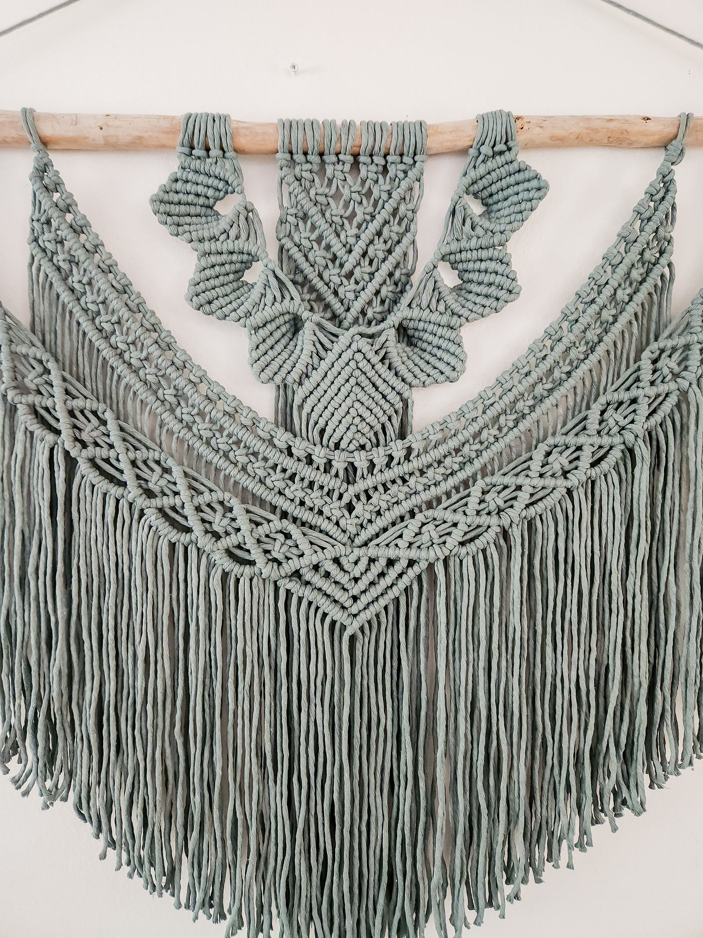 Wall Tapestry, Macrame Wall Hanging, 39 inches wide, Driftwood, Boho Wall Decor, Headboard, Bohemian Home Decor, Handmade, Made in USA