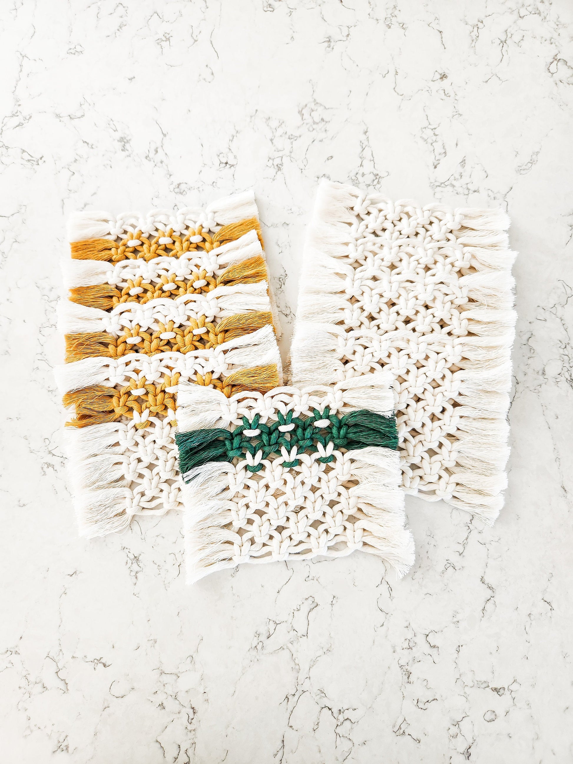 Macrame Coaster, Multiple Color Options, Boho Coaster, Boho Kitchen Accessories