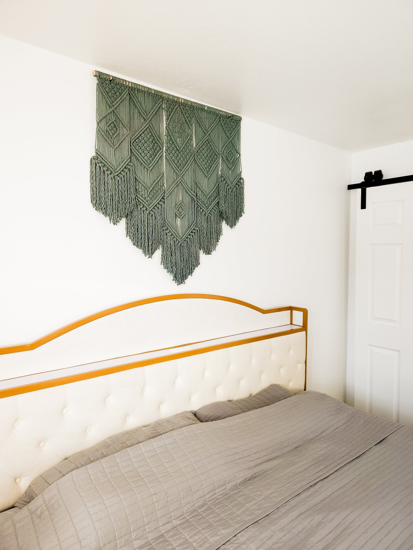 Extra Large Handmade Macrame Wall Hanging, Handmade in United States, 3 Feet Wide, 3 Feet Long, Laurel Color Macrame