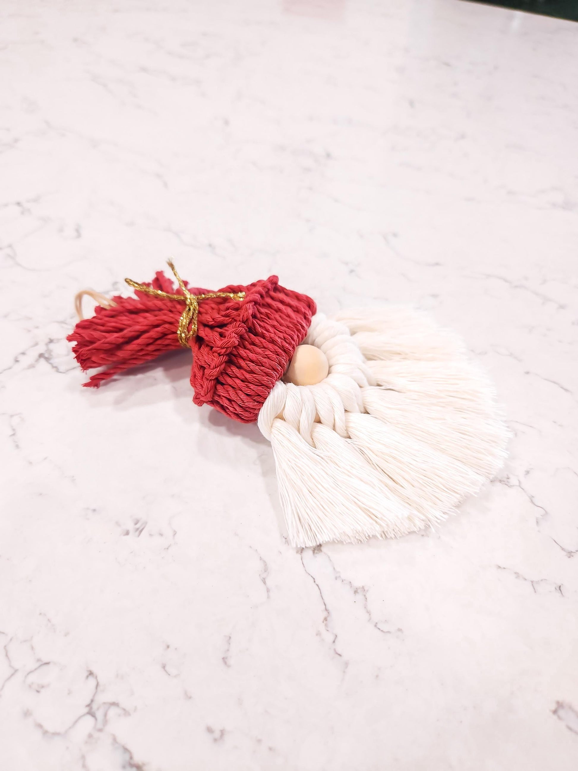 Macrame Gnome Ornament, Available in Many Colors, Cute Christmas Tree Decor