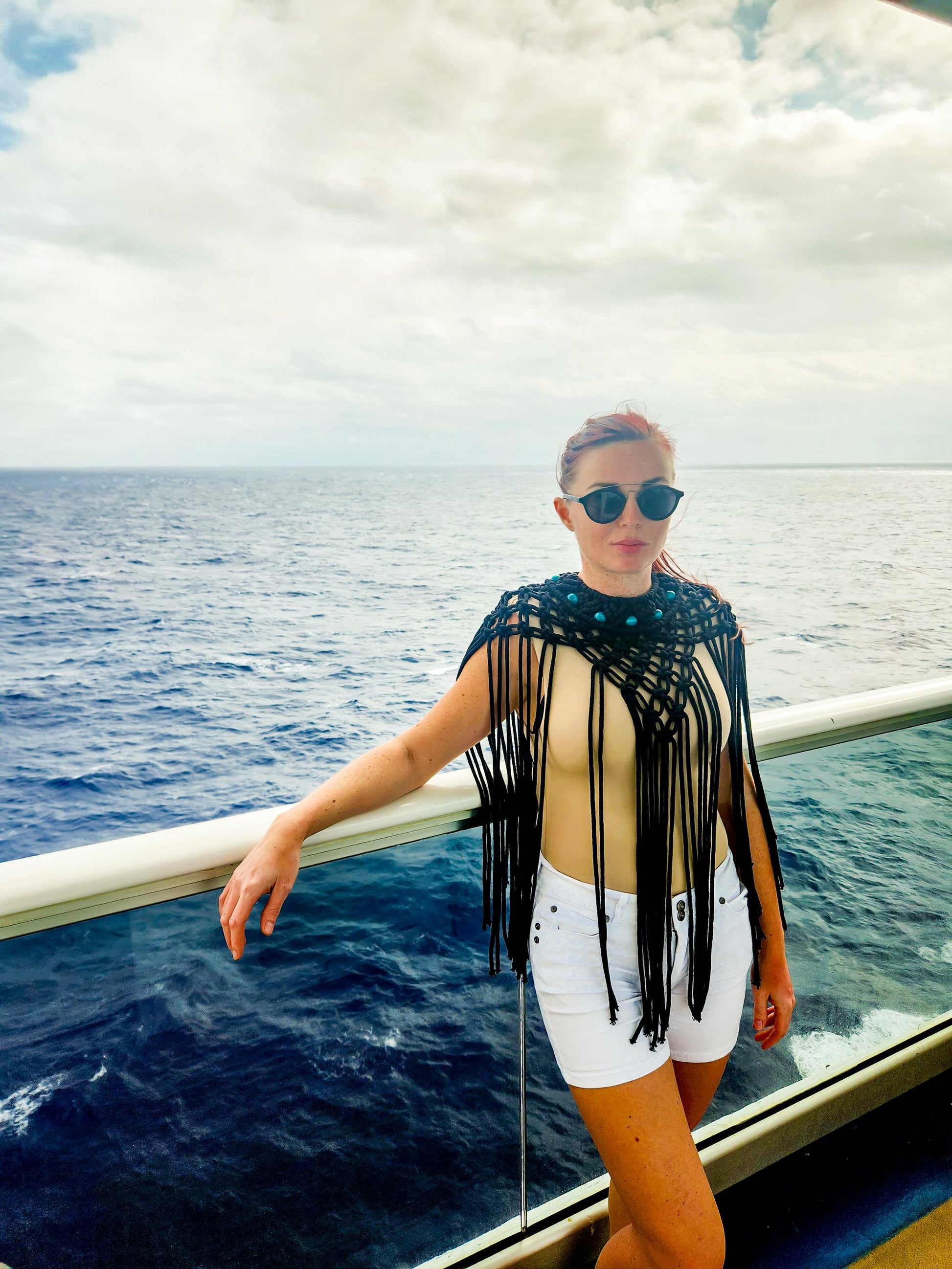 Handmade Macrame Top, Available in Many Colors, Boho Top for Festival or Photoshoot, Rave, Beaded Top