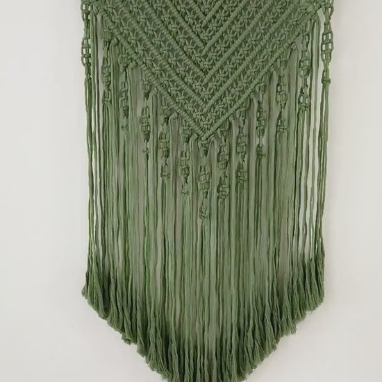Large Handmade Macrame Wall Hanging Boho Decor for Home Decoration, bedroom, baby room, nursery, Eucalyptus Green, home & Bohemian Decor