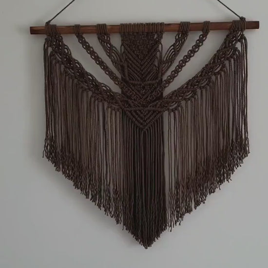 Large Macrame Wall Hanging, Macrame Wall Art, Woven Wall Hanging, Boho Wall Decor, Wall Tapestry, Macrame, Brown Macrame,  Minimalist