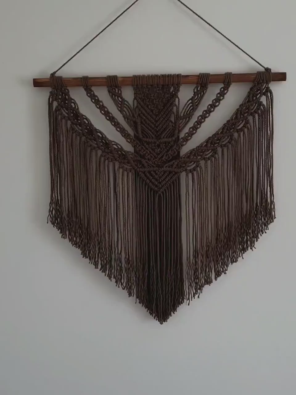 Large Macrame Wall Hanging, Macrame Wall Art, Woven Wall Hanging, Boho Wall Decor, Wall Tapestry, Macrame, Brown Macrame,  Minimalist