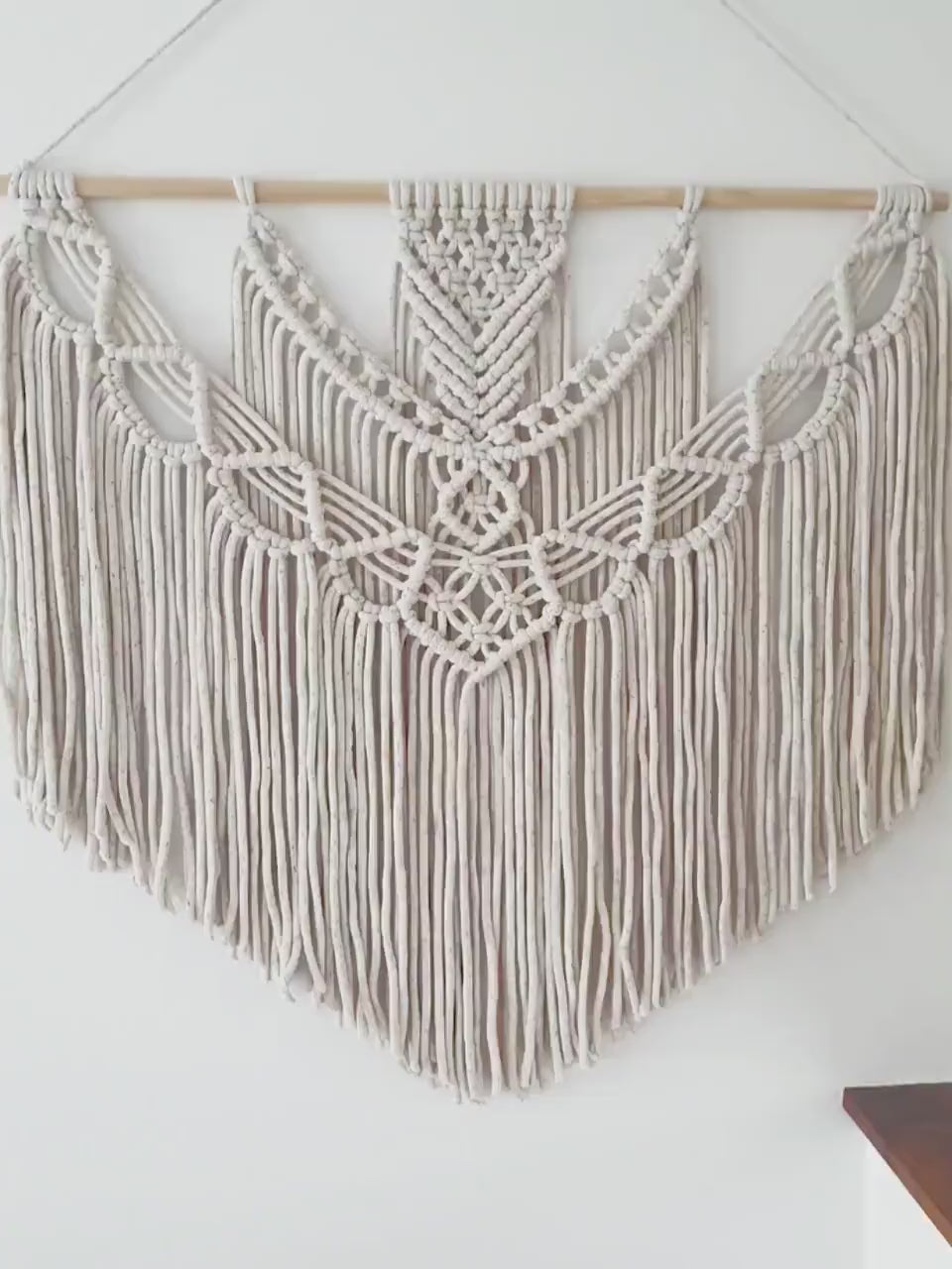 Extra Large Handmade Macrame Wall Hanging // Handmade in United States // 3 Feet Wide and 3 Feet Long