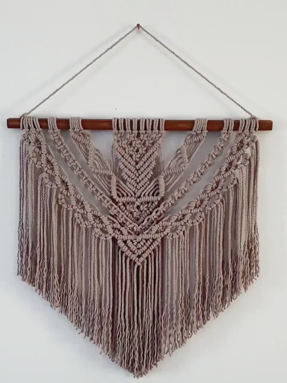 Large Macrame Wall Hanging, Macrame Wall Art, Woven Wall Hanging, Boho Wall Decor, Wall Tapestry, Macrame, Light Brown, Minimalist