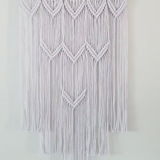 White Handmade Macrame Wall Hanging