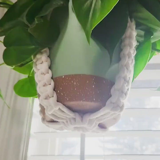 Macrame Plant Hanger, No Tassel, Available in Many Colors, Boho Plant Hanger, Boho House Decor